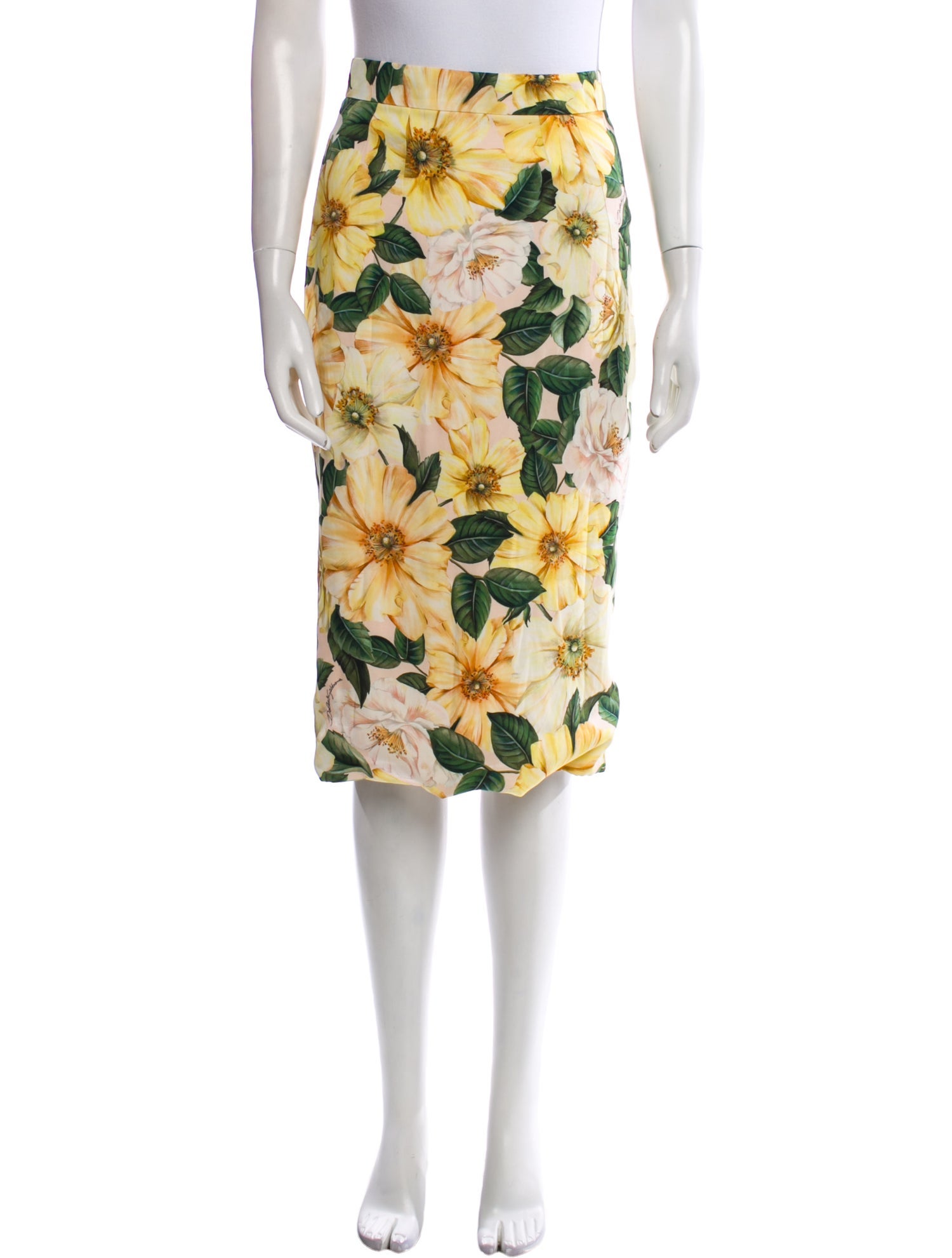 Dolce & Gabbana Silk Knee-Length Skirt