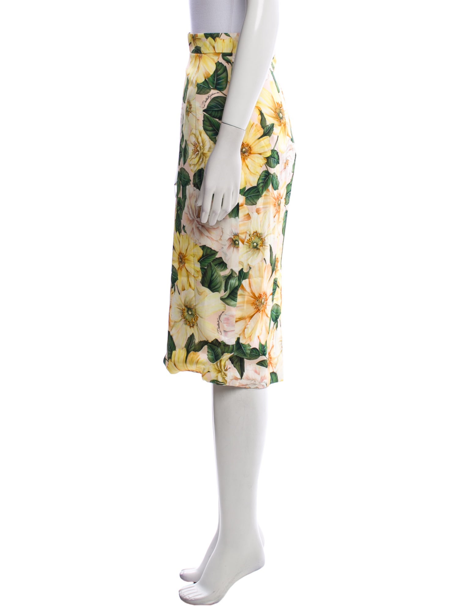 Dolce & Gabbana Silk Knee-Length Skirt