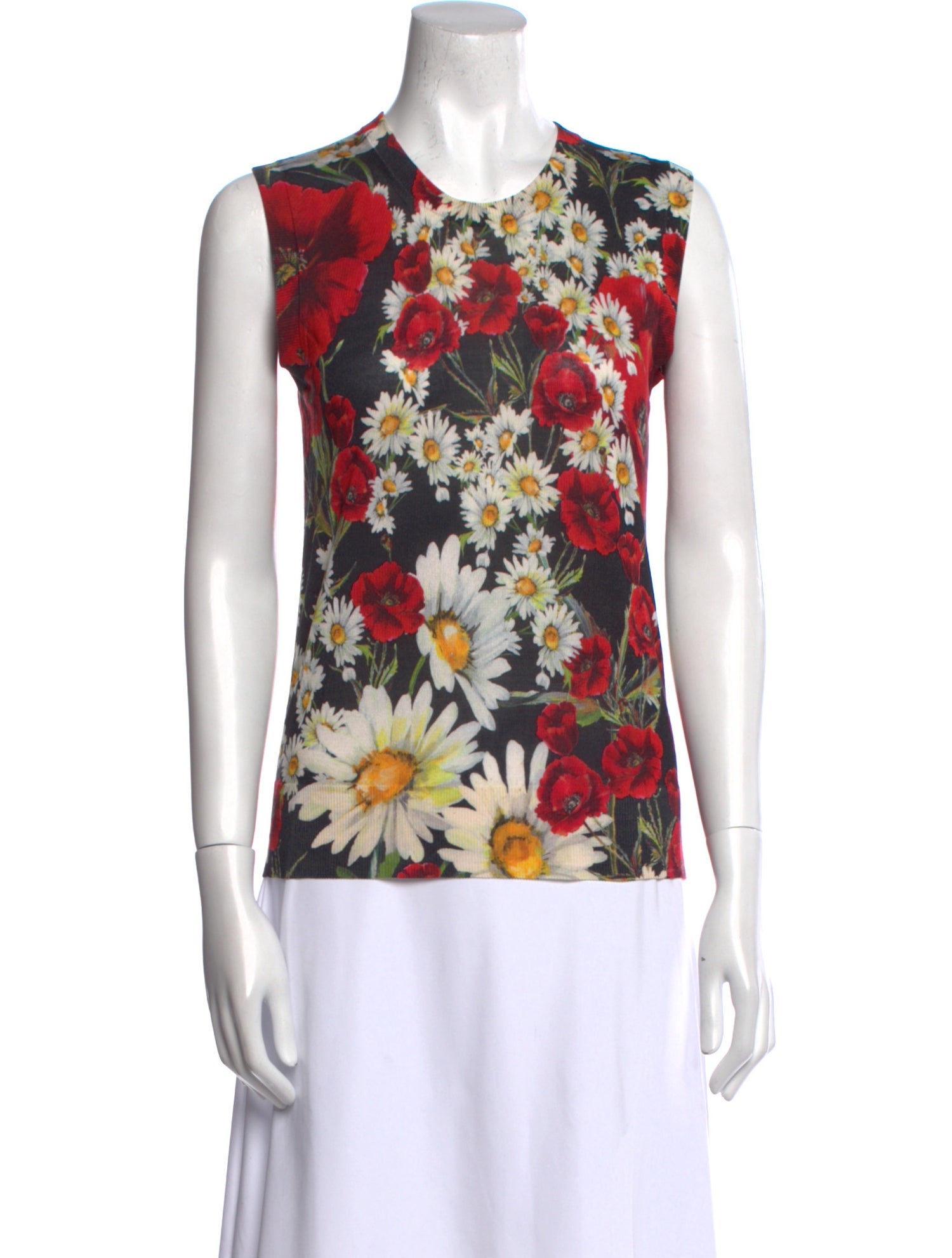 Dolce & Gabbana Silk Floral Print Top