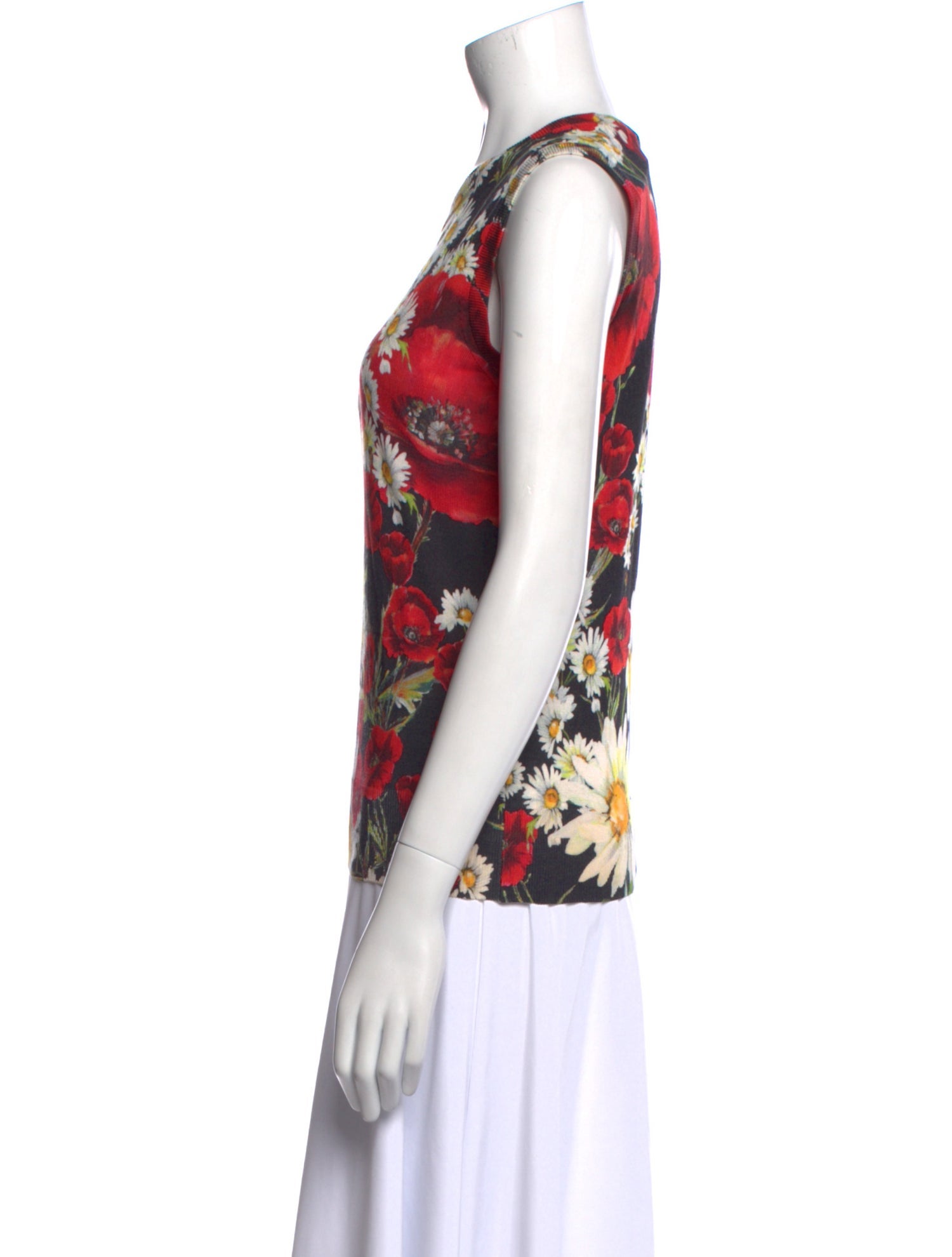 Dolce & Gabbana Silk Floral Print Top