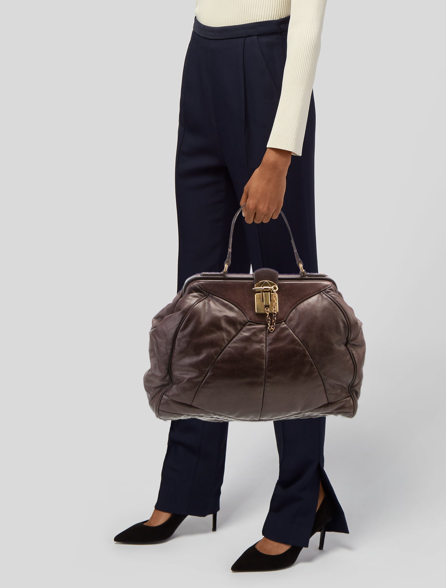 Dolce & Gabbana Leather Weekender Bag