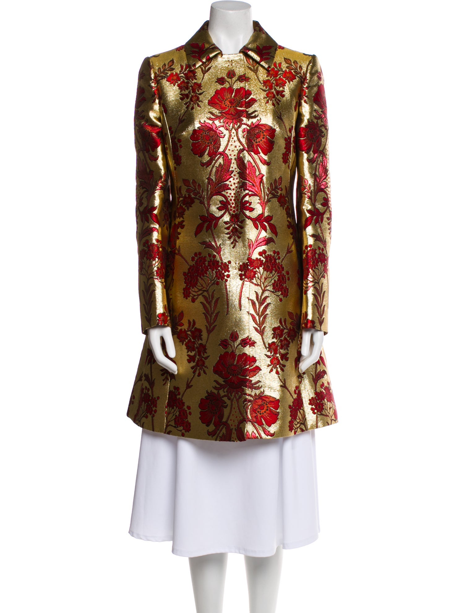Dolce & Gabbana Floral Print Trench Coat