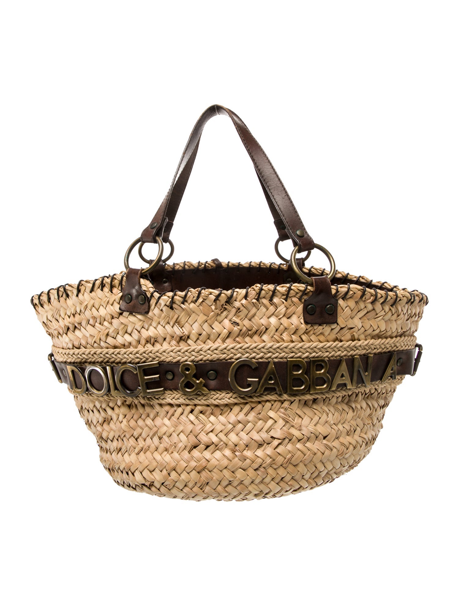 Dolce & Gabbana Straw Bucket Bag