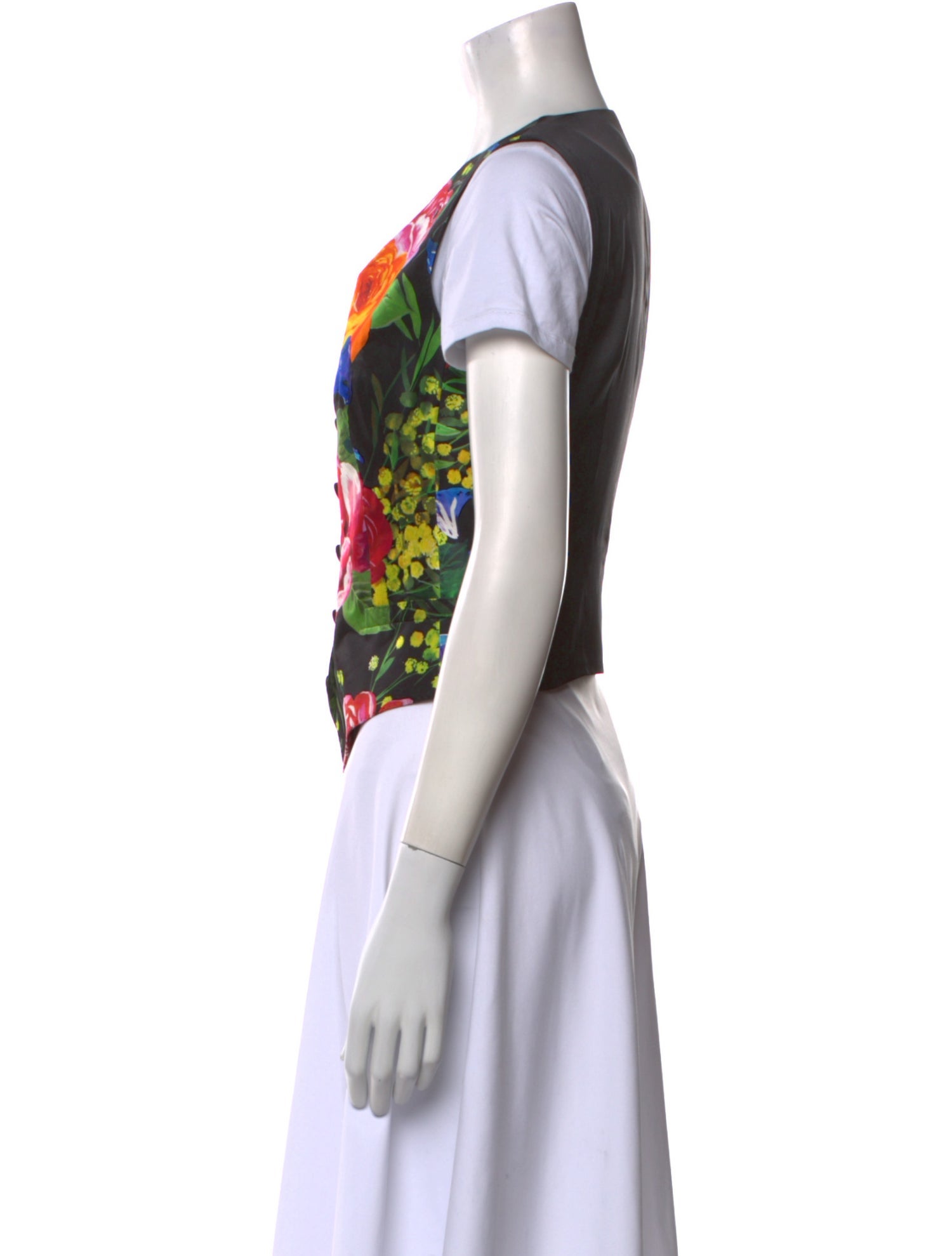 Dolce & Gabbana Silk Floral Print T-Shirt