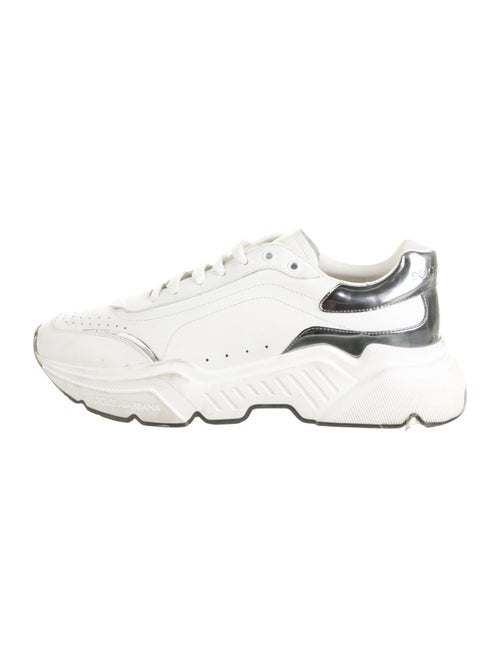 Dolce & Gabbana Leather Colorblock Pattern Athletic Sneakers