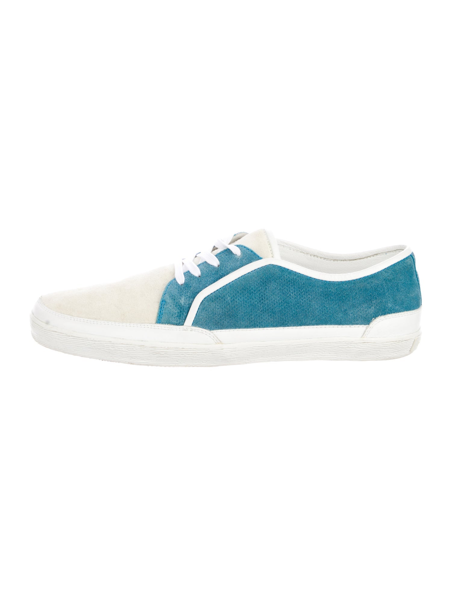 Dolce & Gabbana Suede Colorblock Pattern Sneakers