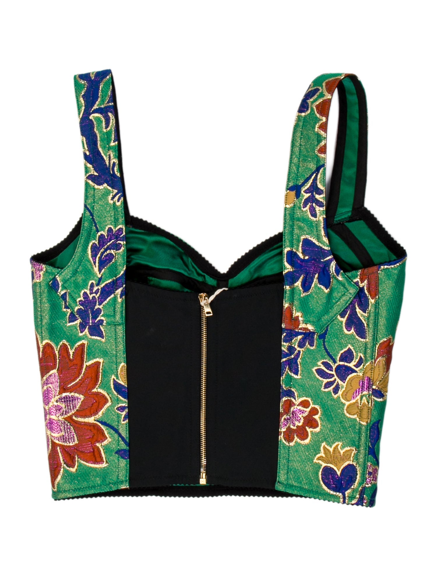 Dolce & Gabbana Floral Print V-Neck Bodysuit w/ Tags