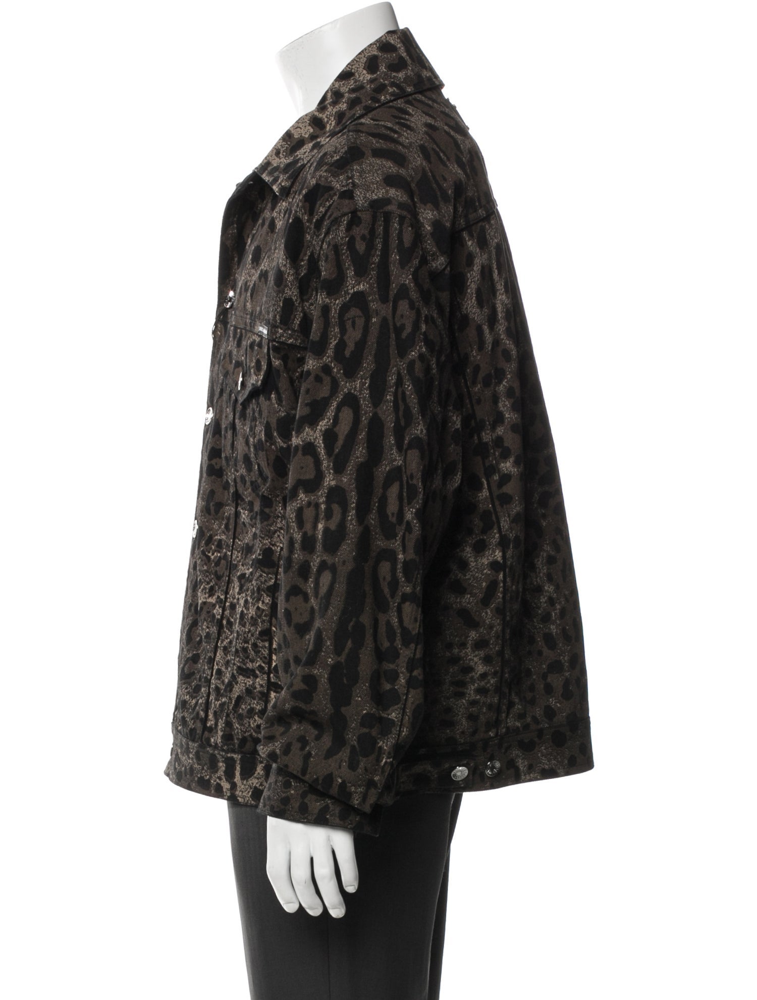 Dolce & Gabbana Animal Print Trucker Jacket