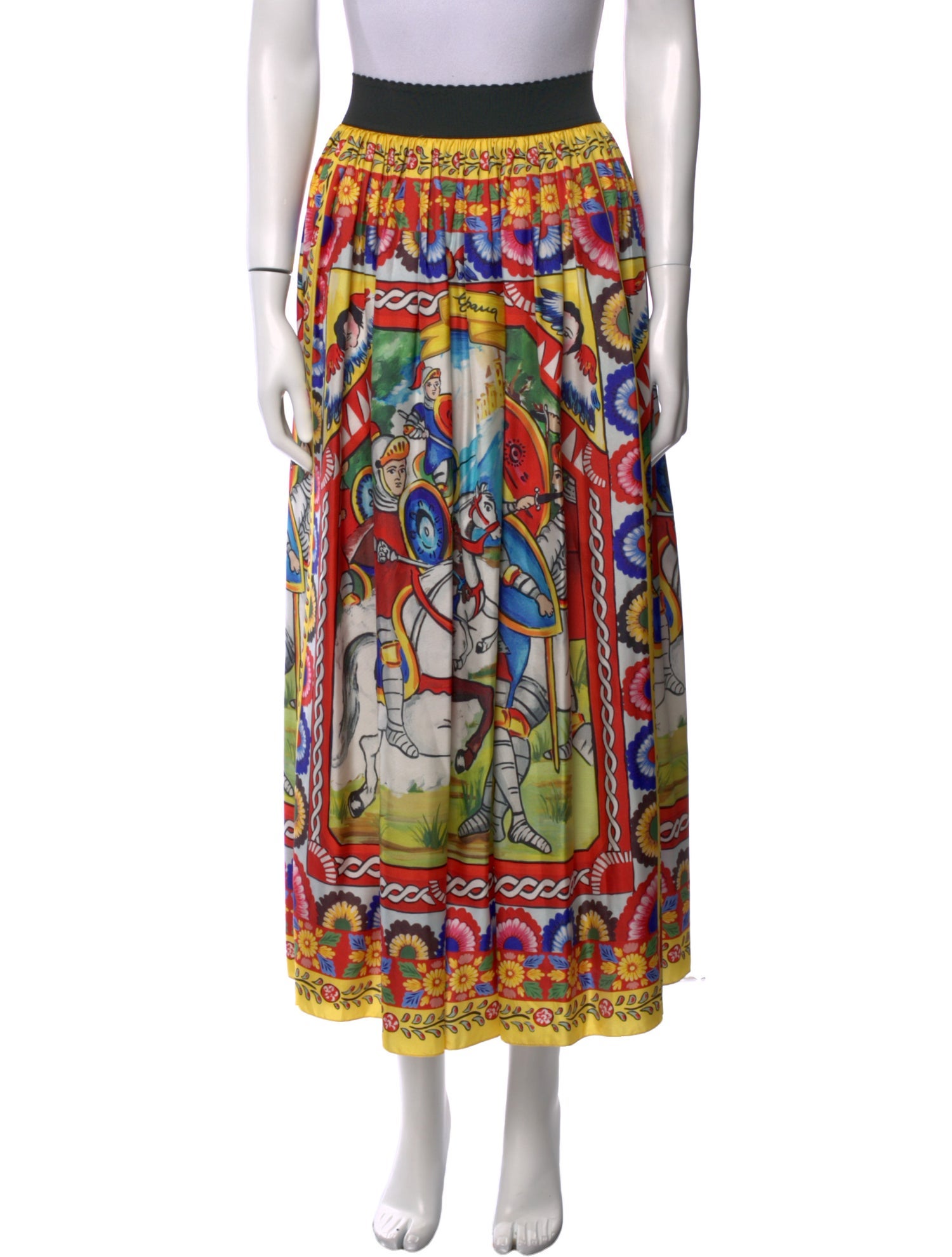 Dolce & Gabbana Silk Long Skirt