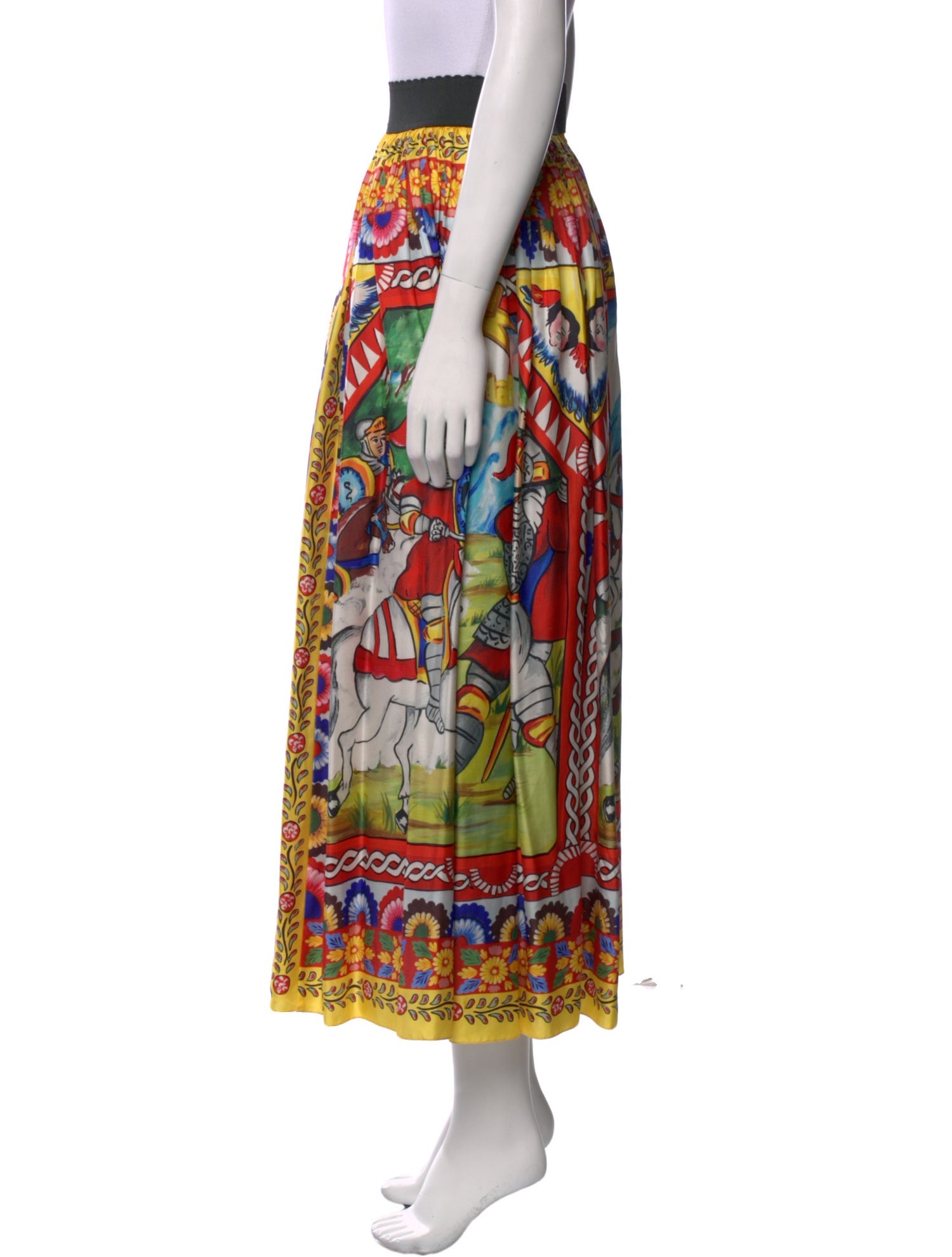 Dolce & Gabbana Silk Long Skirt