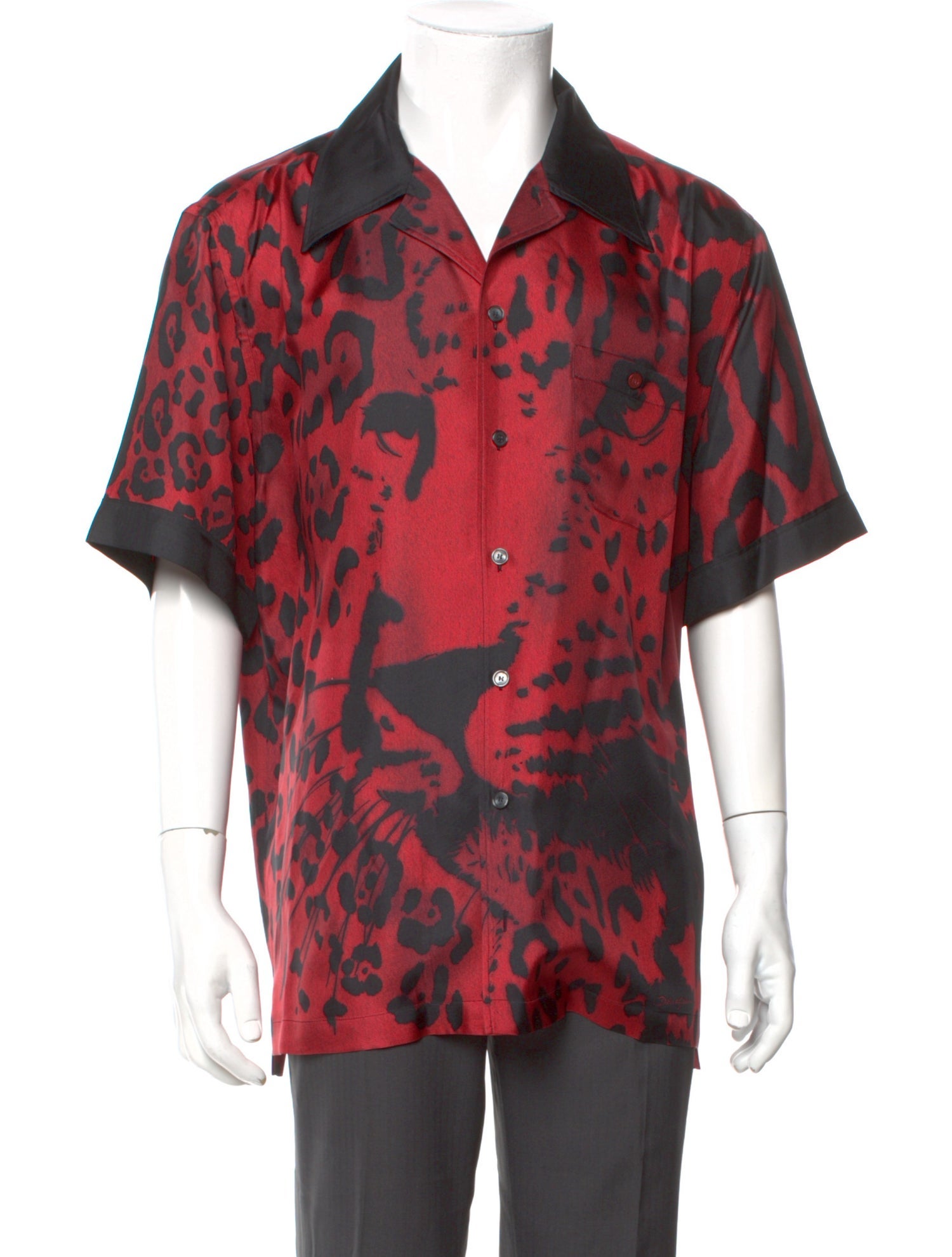 Dolce & Gabbana Silk Animal Print Shirt