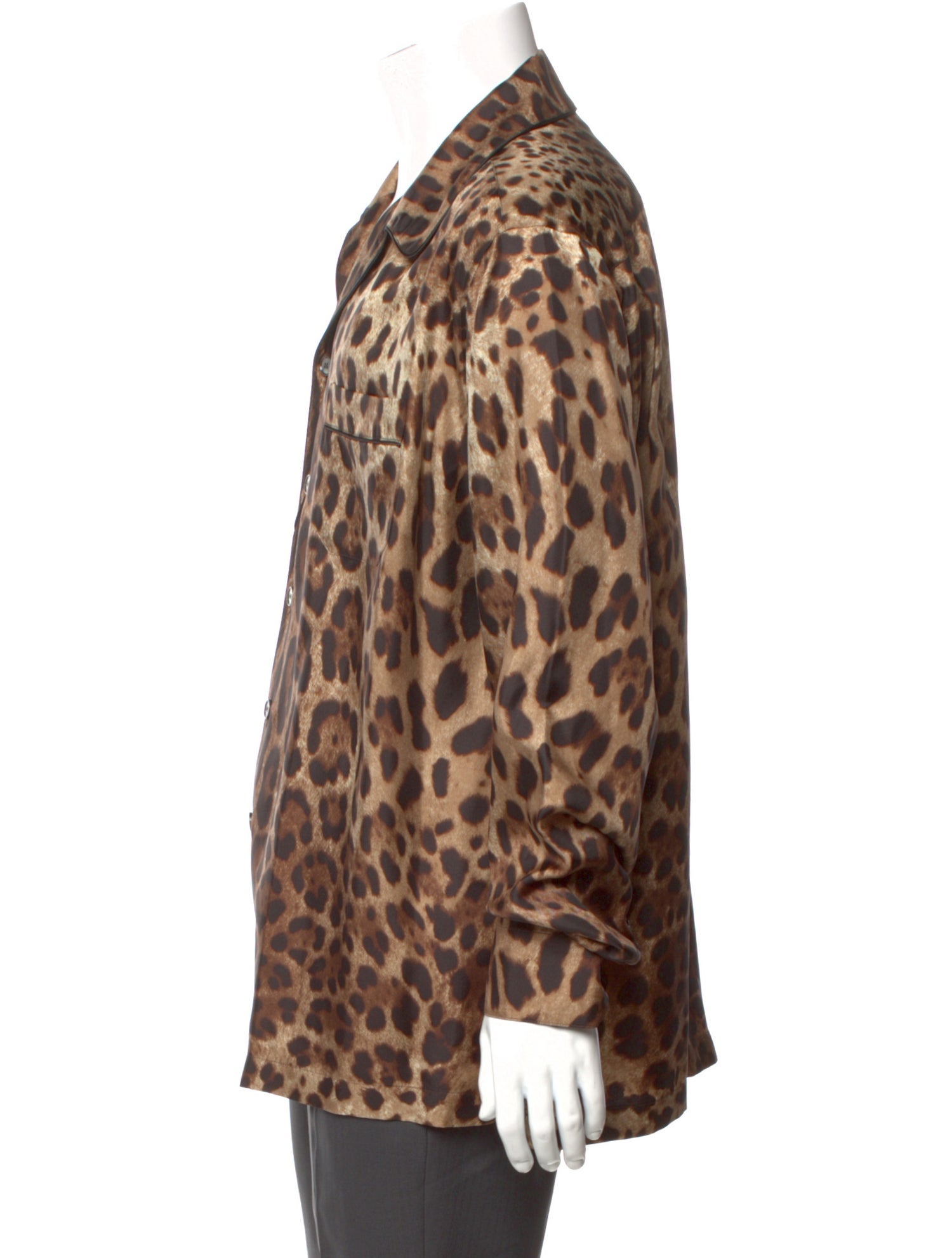 Dolce & Gabbana Silk Animal Print Shirt w/ Tags