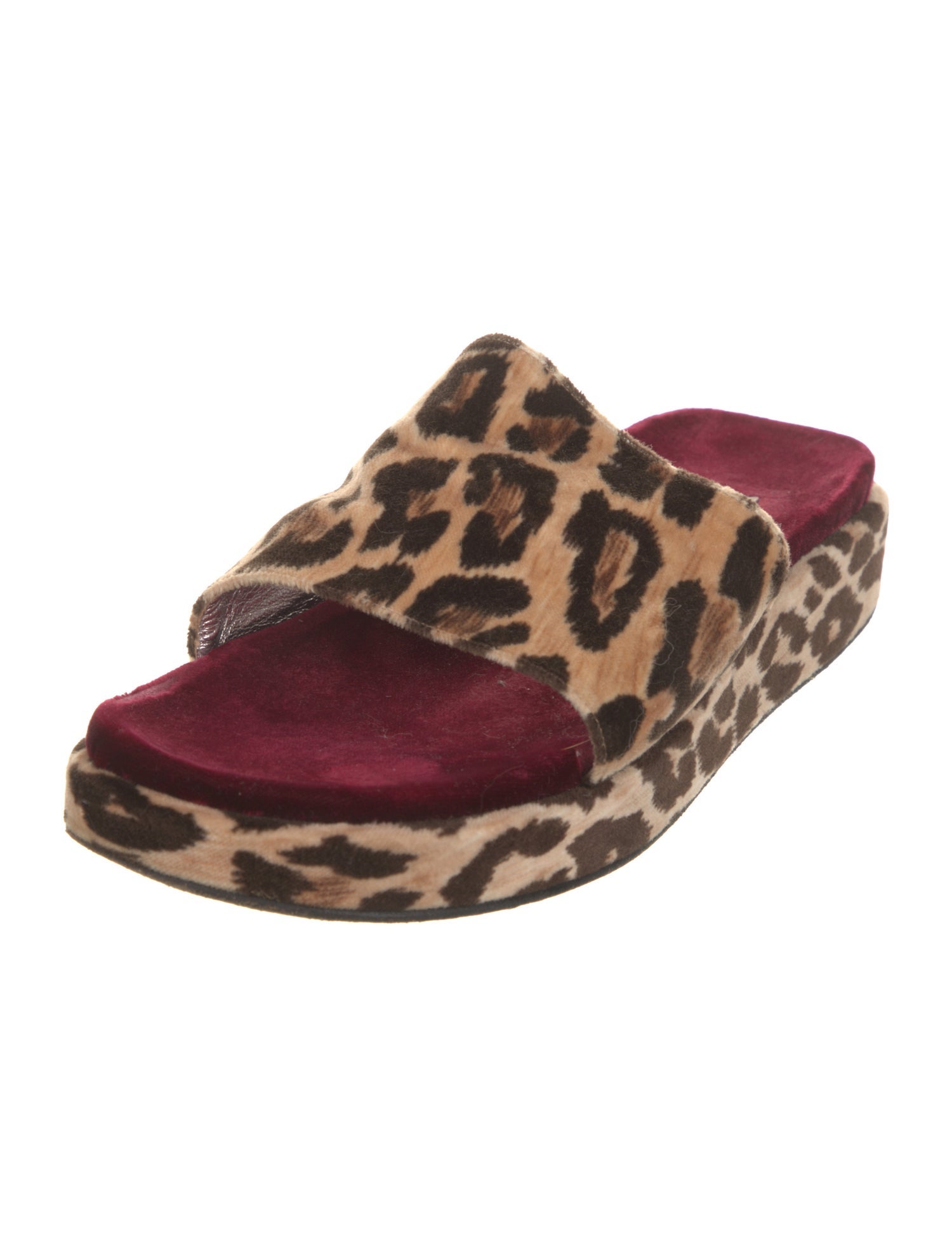 Dolce & Gabbana Velvet Animal Print Slides