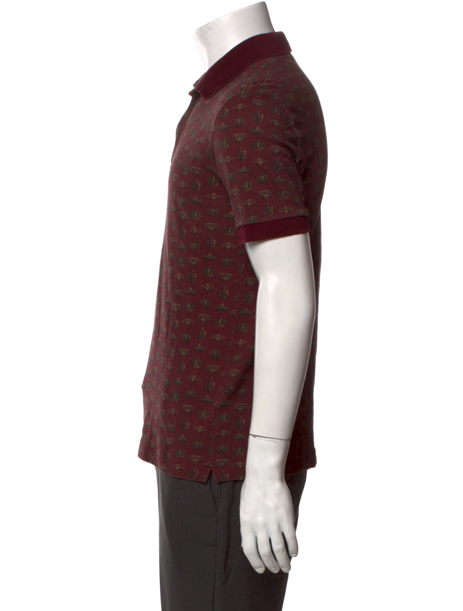 Dolce & Gabbana Printed Collar Polo Shirt