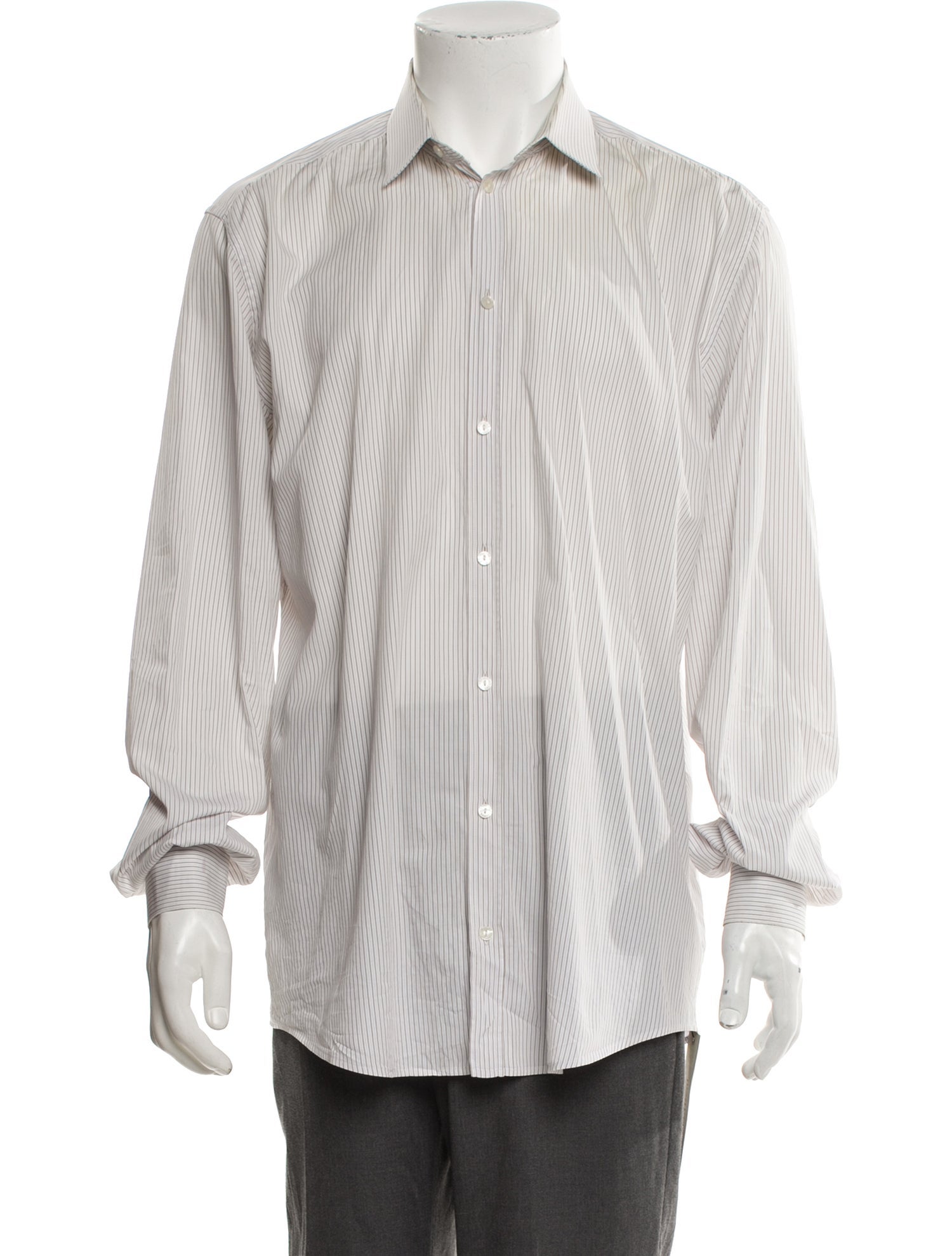 Dolce & Gabbana Striped Long Sleeve Dress Shirt