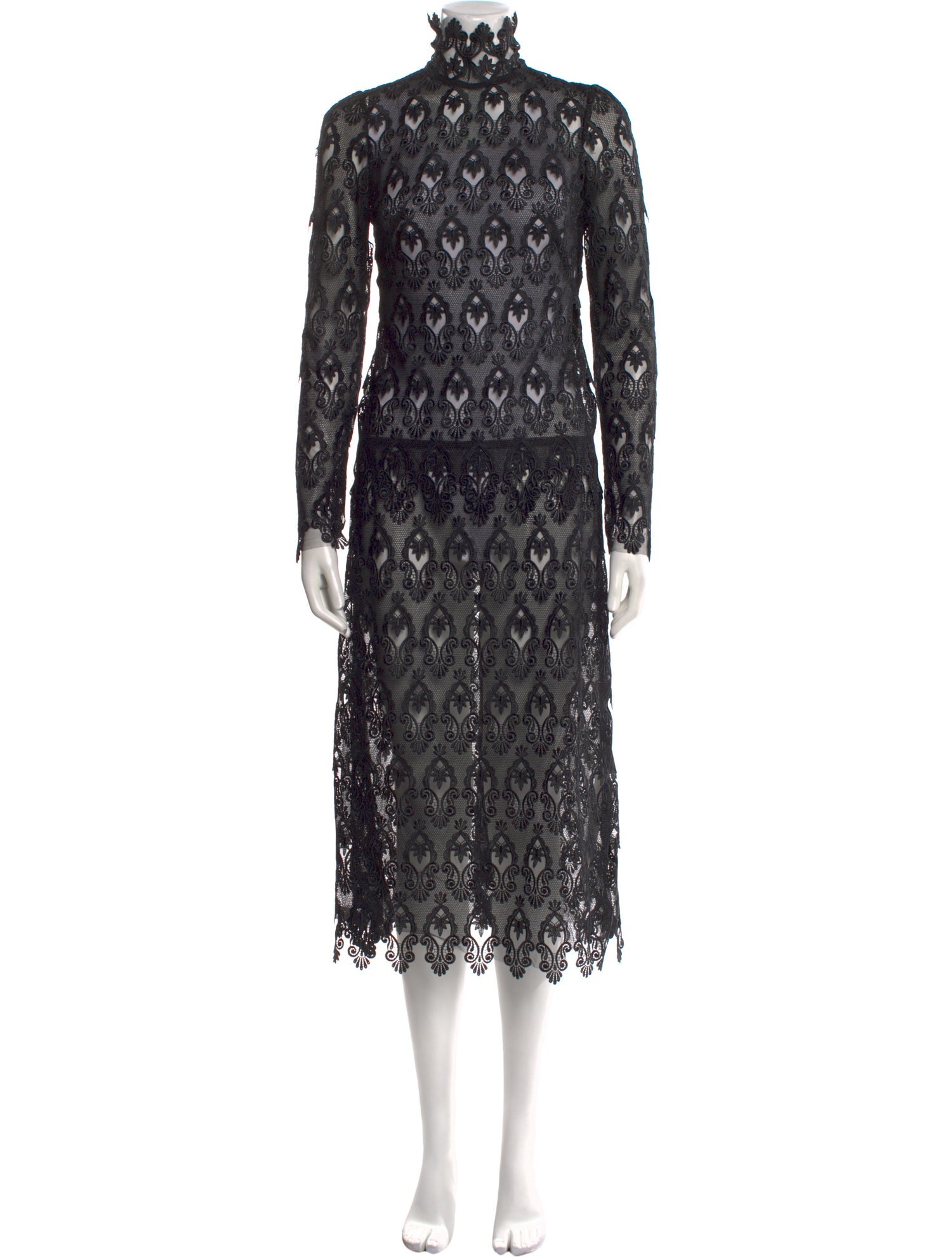 Dolce & Gabbana Lace Pattern Long Dress