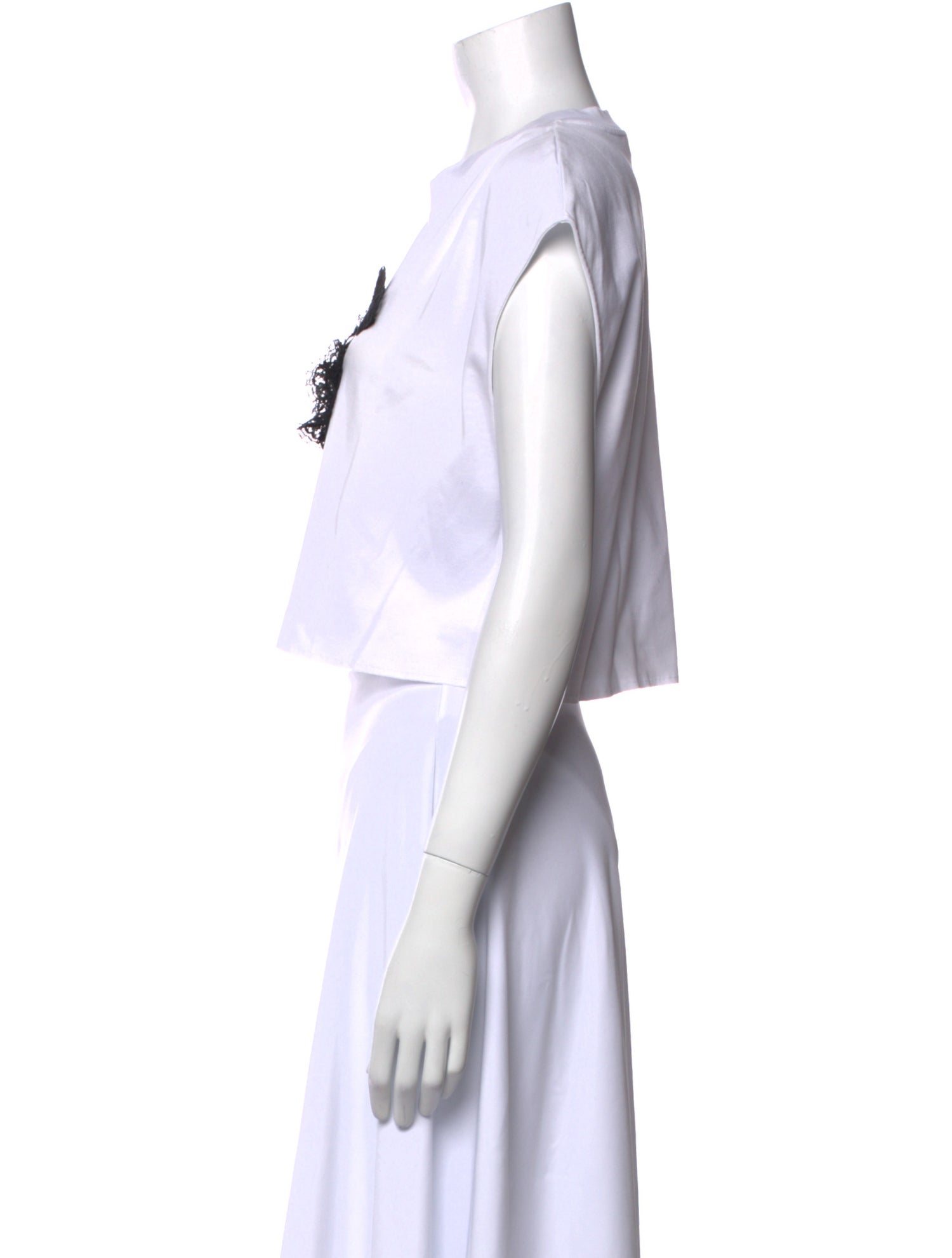 Dolce & Gabbana Graphic Print Crew Neck Crop Top