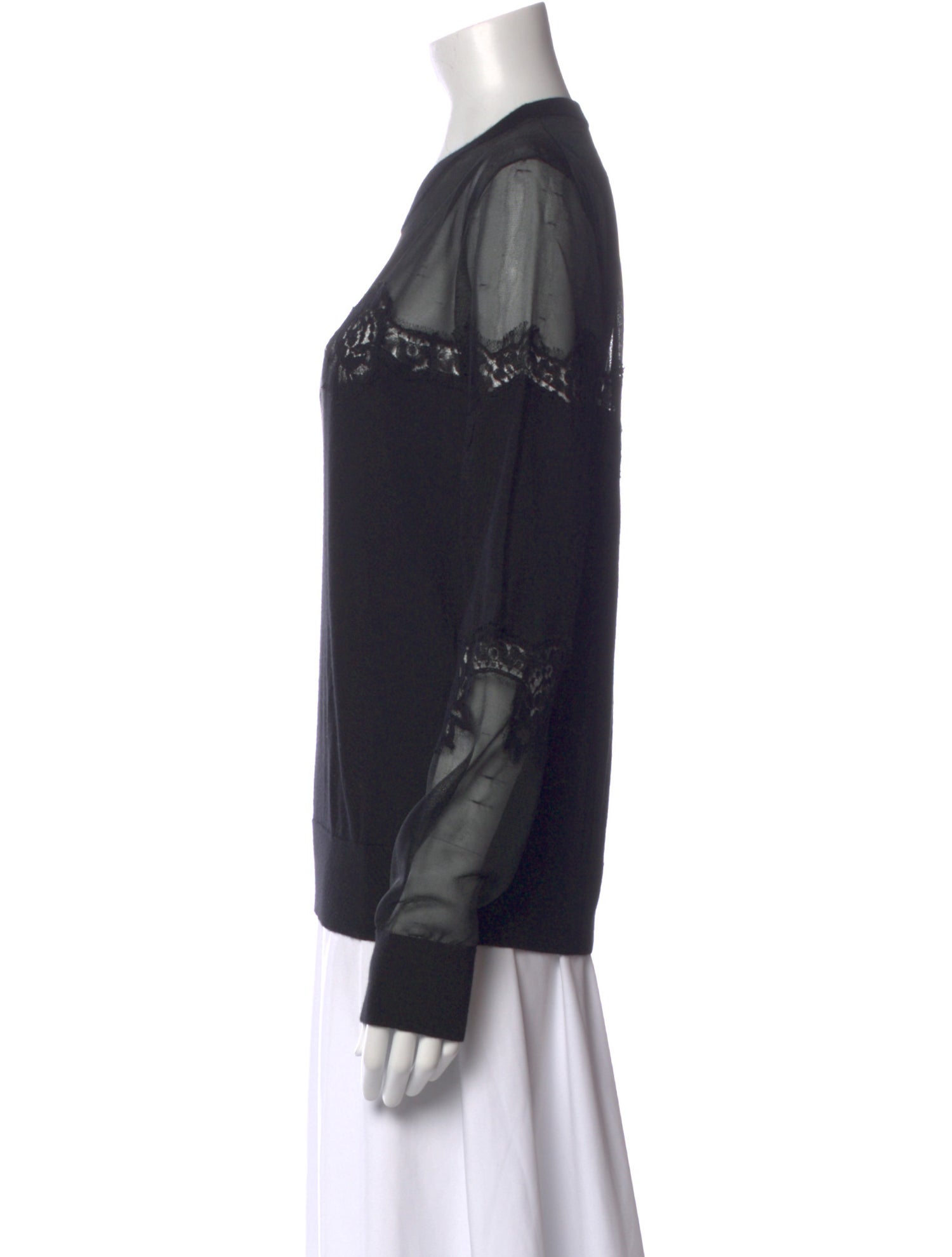 Dolce & Gabbana Cashmere Lace Pattern Sweatshirt