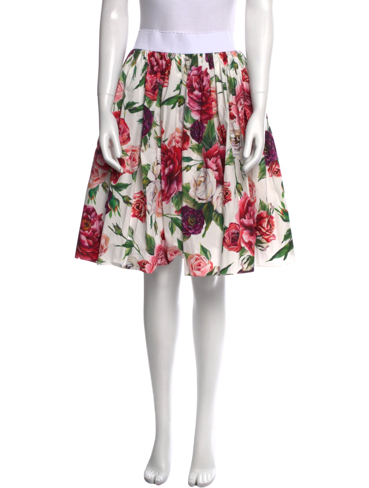 Dolce & Gabbana Floral Print Knee-Length Skirt