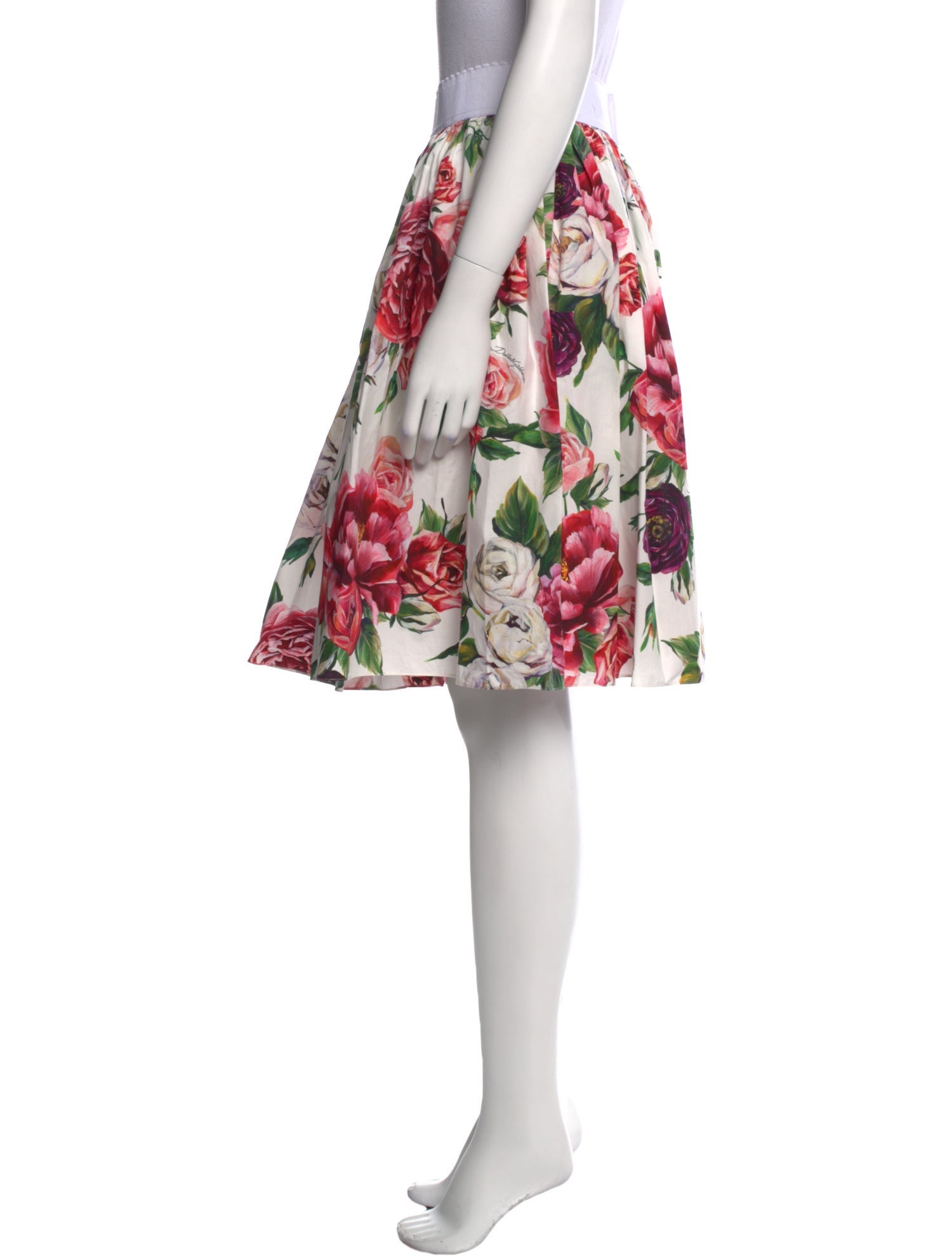 Dolce & Gabbana Floral Print Knee-Length Skirt