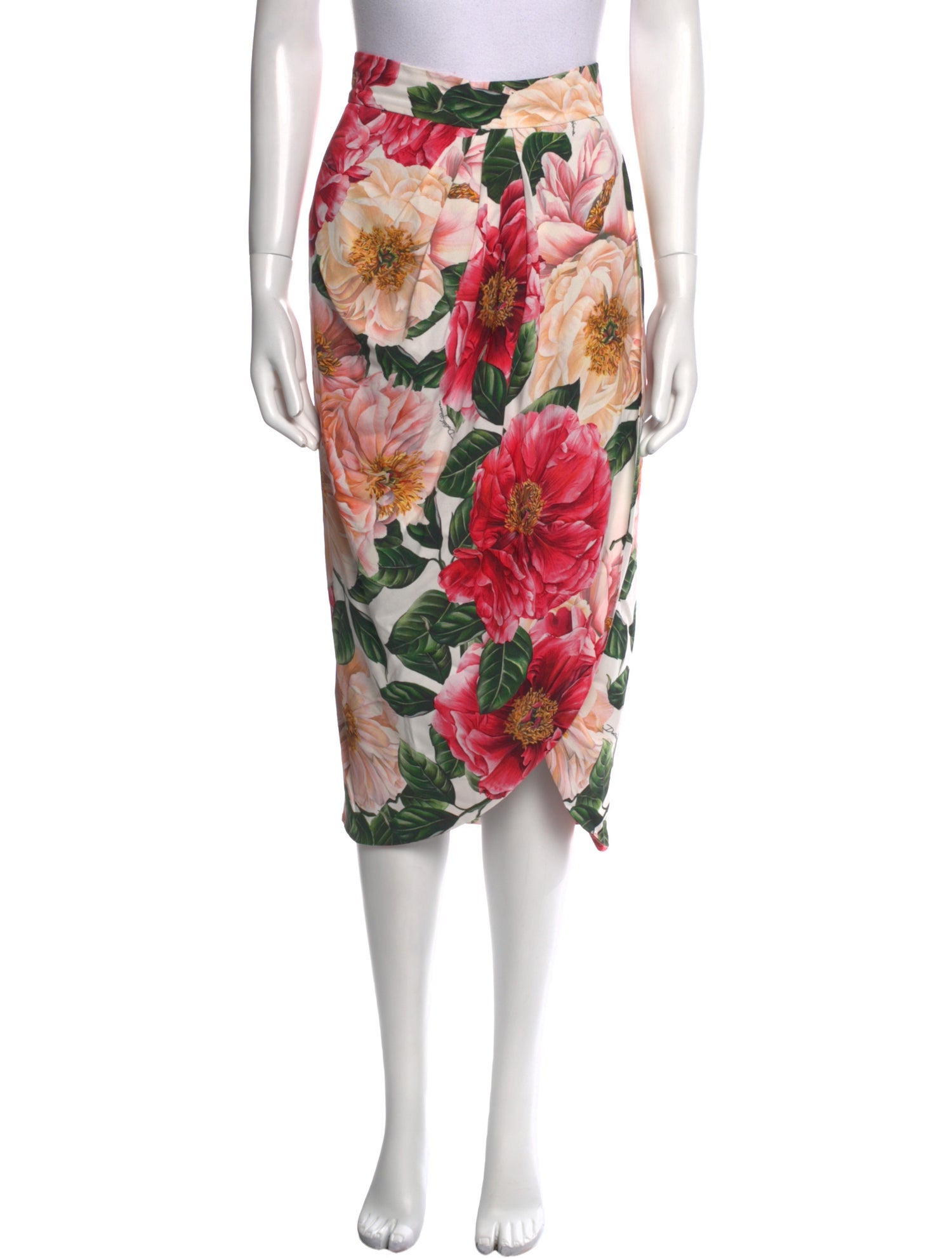 Dolce & Gabbana Floral Print Midi Length Skirt