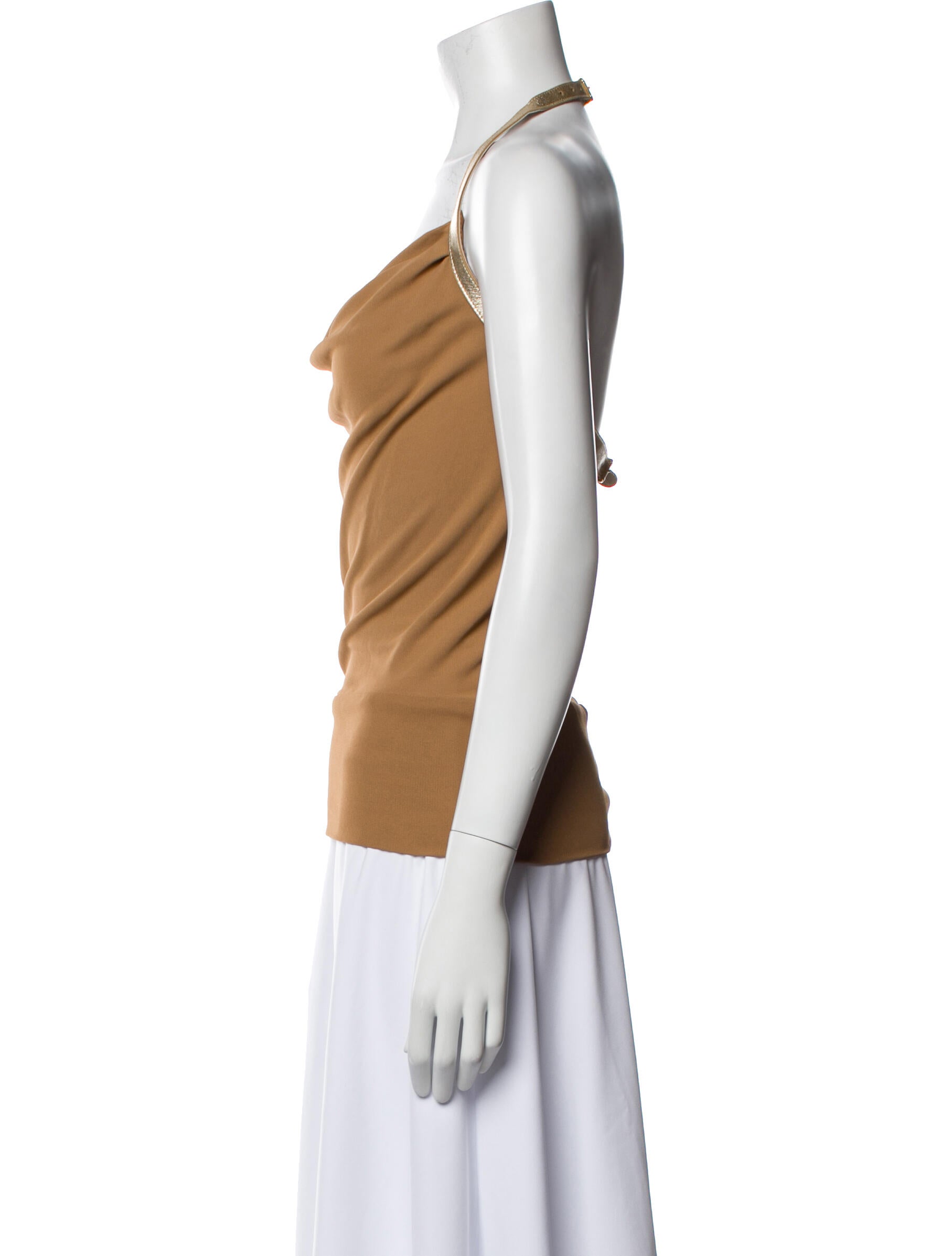 Dolce & Gabbana Cowl Neck Sleeveless Top