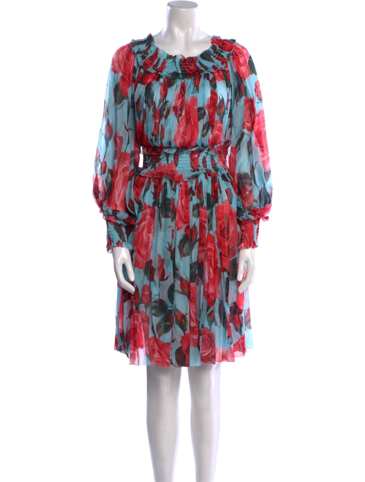 Dolce & Gabbana Silk Knee-Length Dress