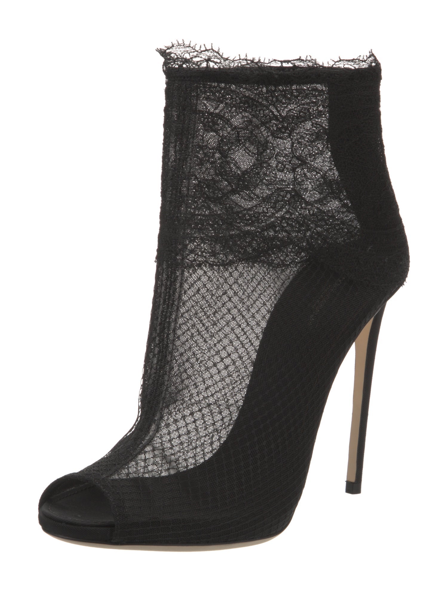Dolce & Gabbana Lace Lace Trim Embellishment Boots
