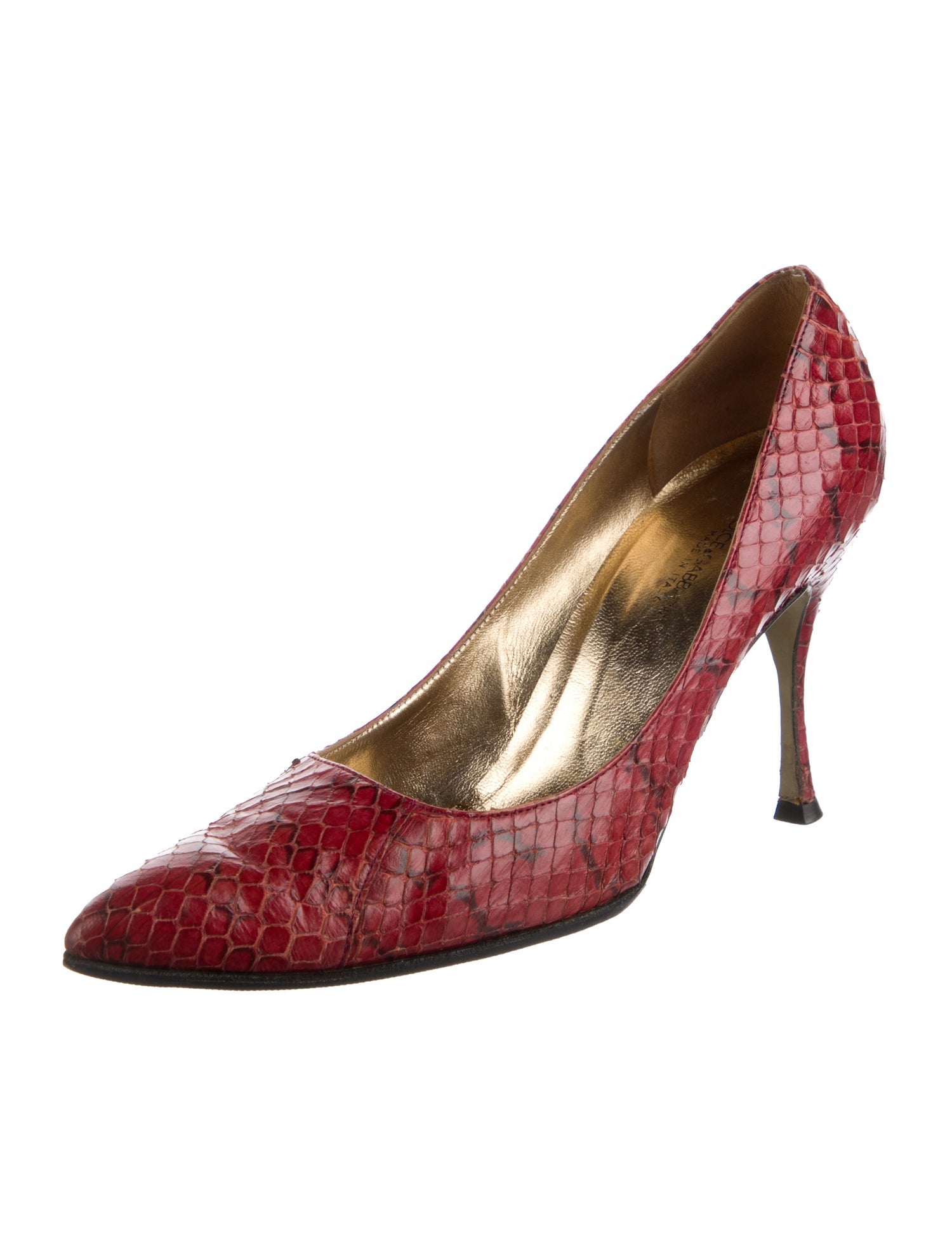 Dolce & Gabbana Snakeskin Animal Print Pumps