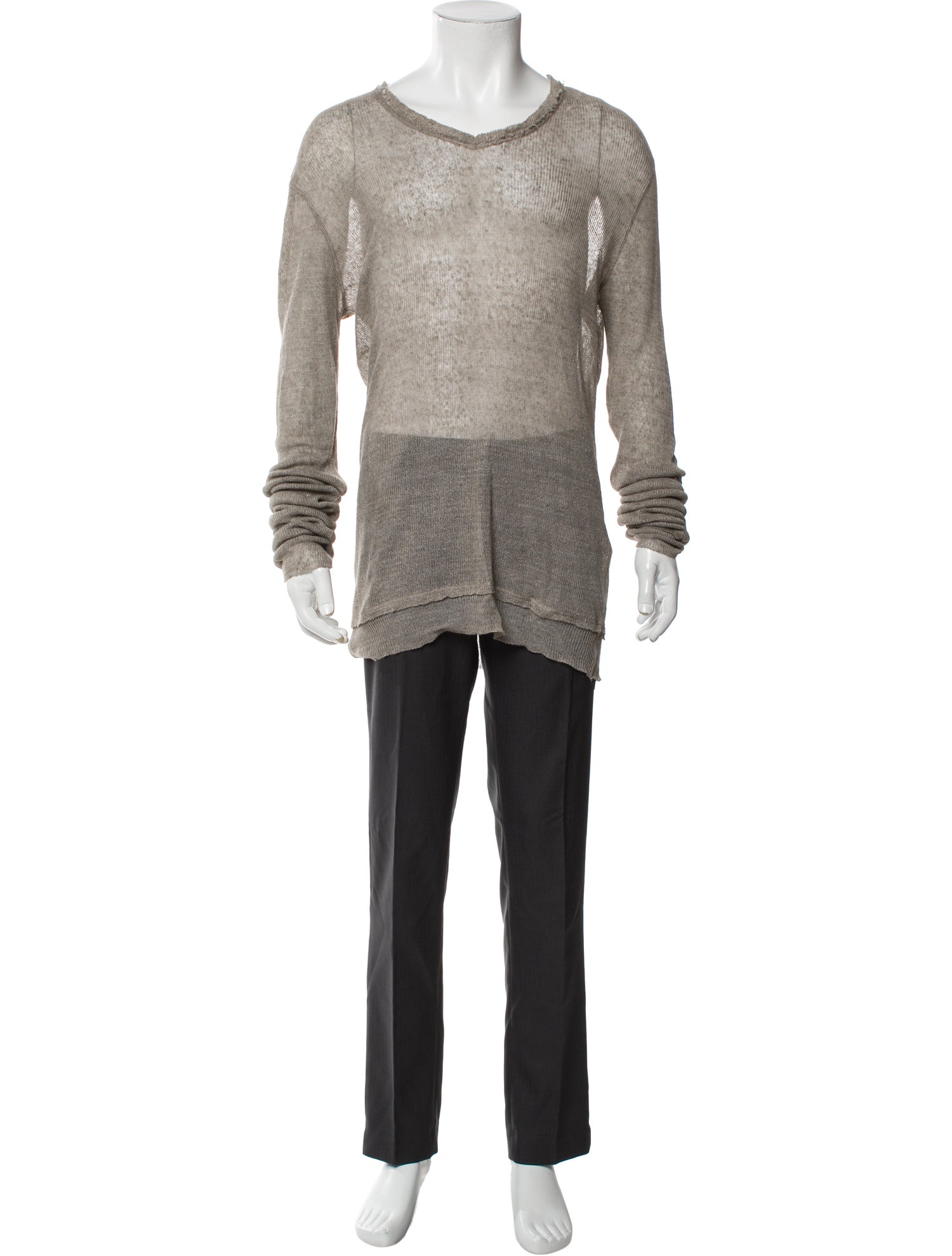 Dolce & Gabbana Linen Scoop Neck Pullover