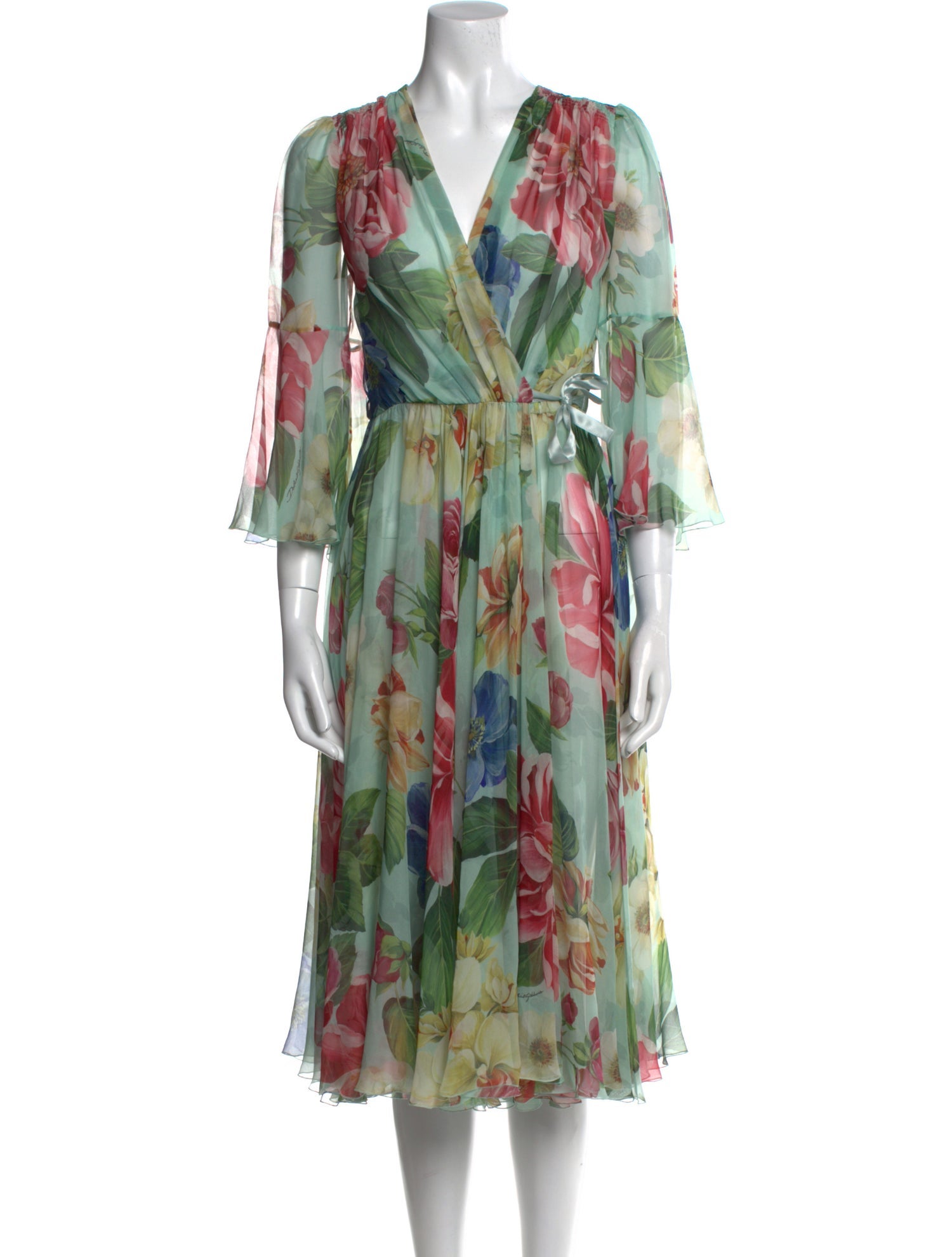 Dolce & Gabbana Silk Midi Length Dress