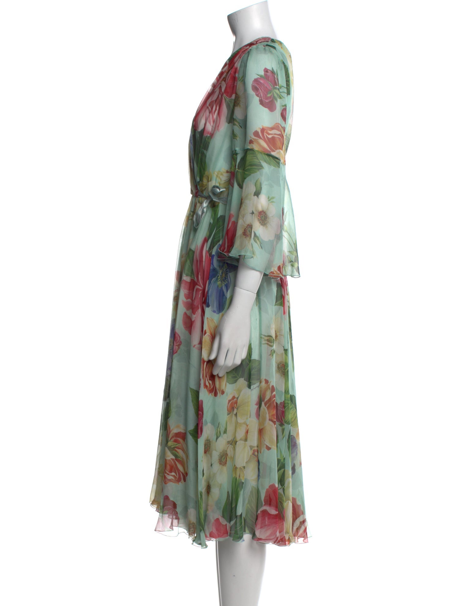 Dolce & Gabbana Silk Midi Length Dress