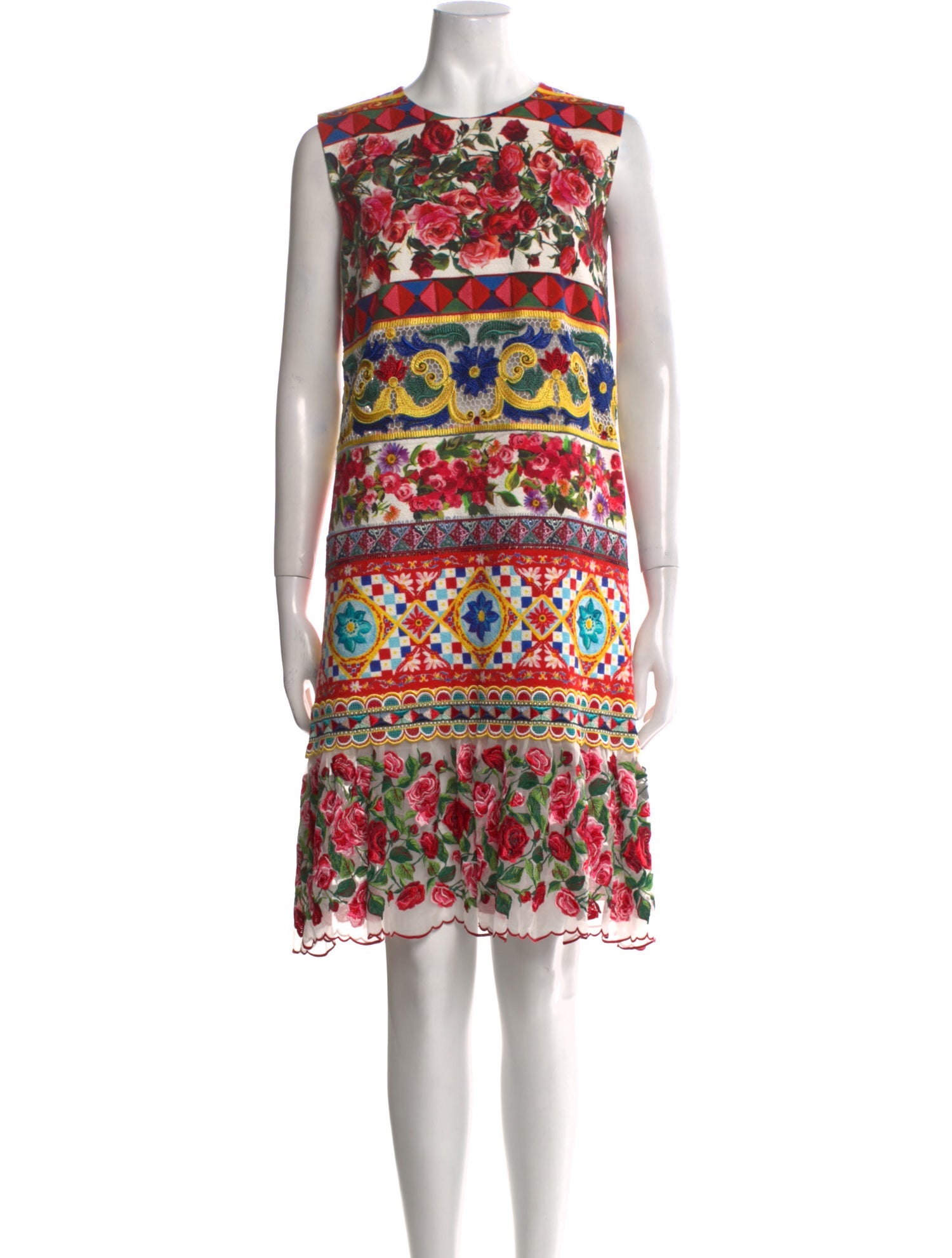Dolce & Gabbana Printed Knee-Length Dress