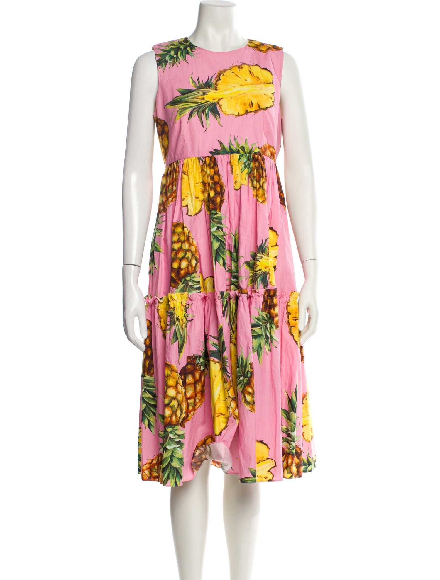 Dolce & Gabbana Floral Print Midi Length Dress