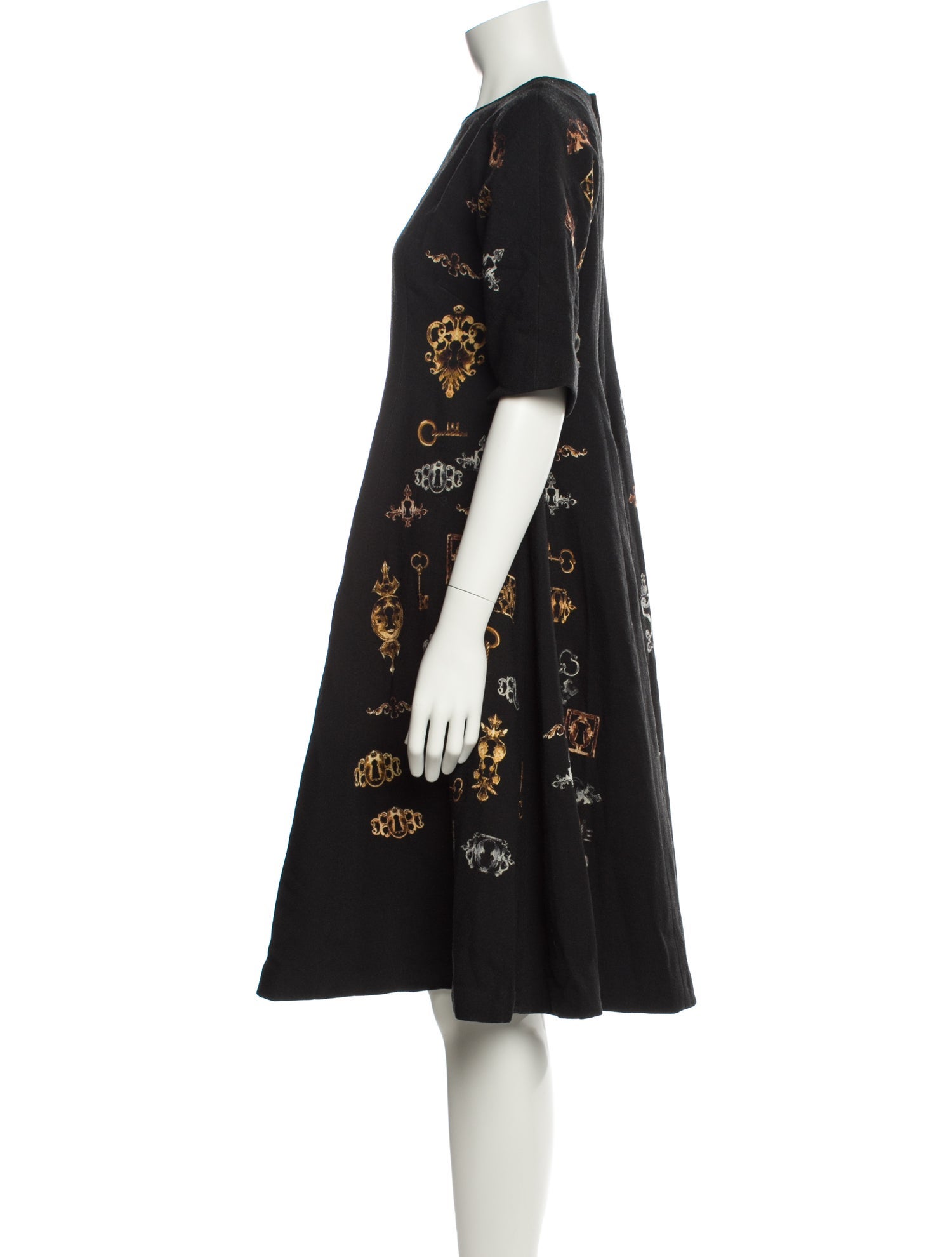 Dolce & Gabbana Virgin Wool Knee-Length Dress