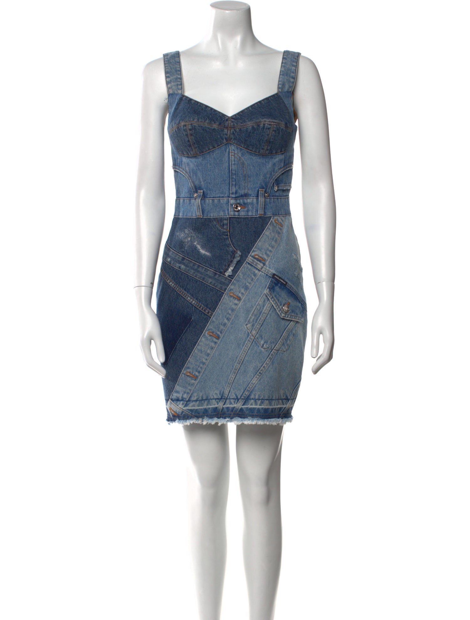 Dolce & Gabbana Square Neckline Mini Dress