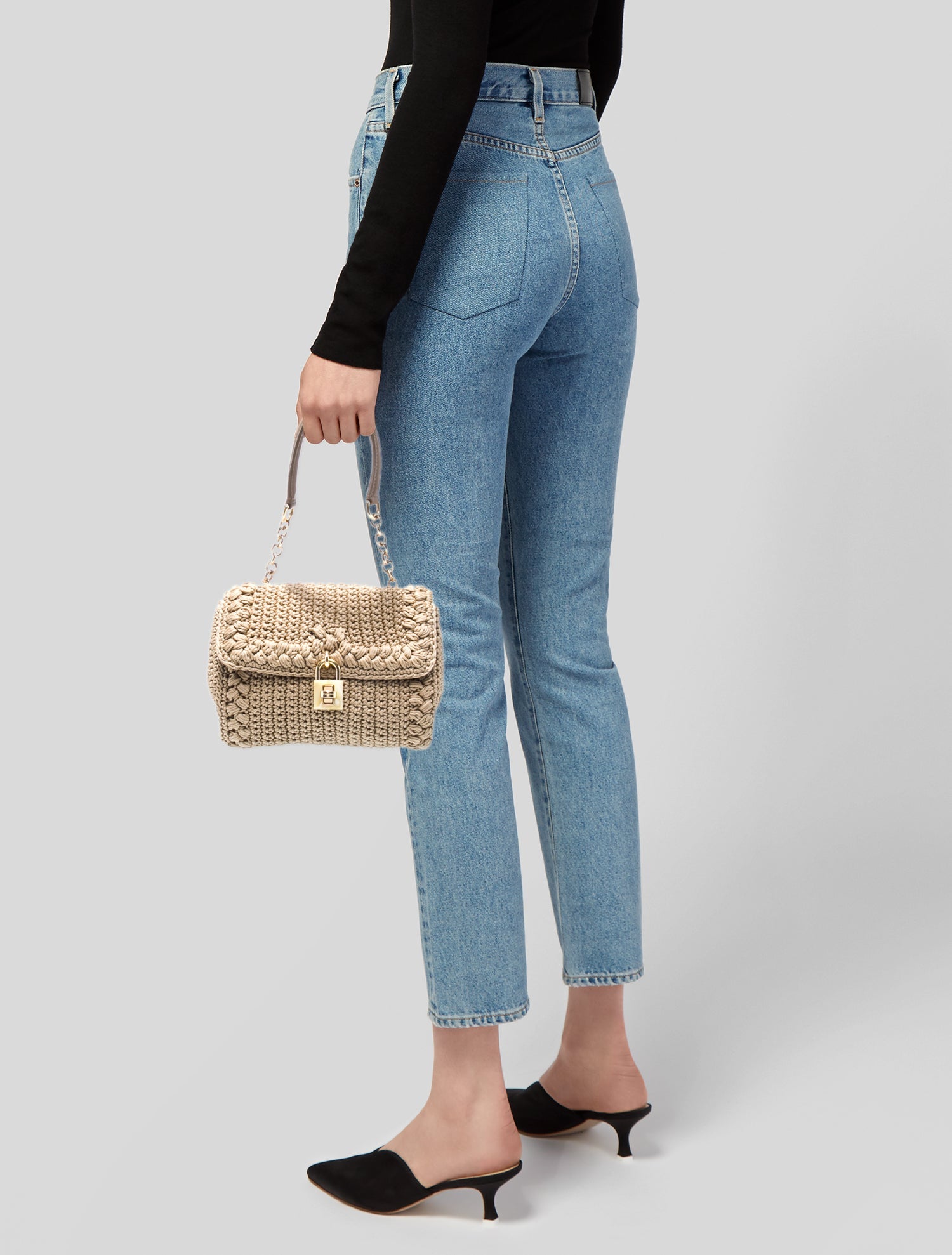 Dolce & Gabbana Raffia Shoulder Bag