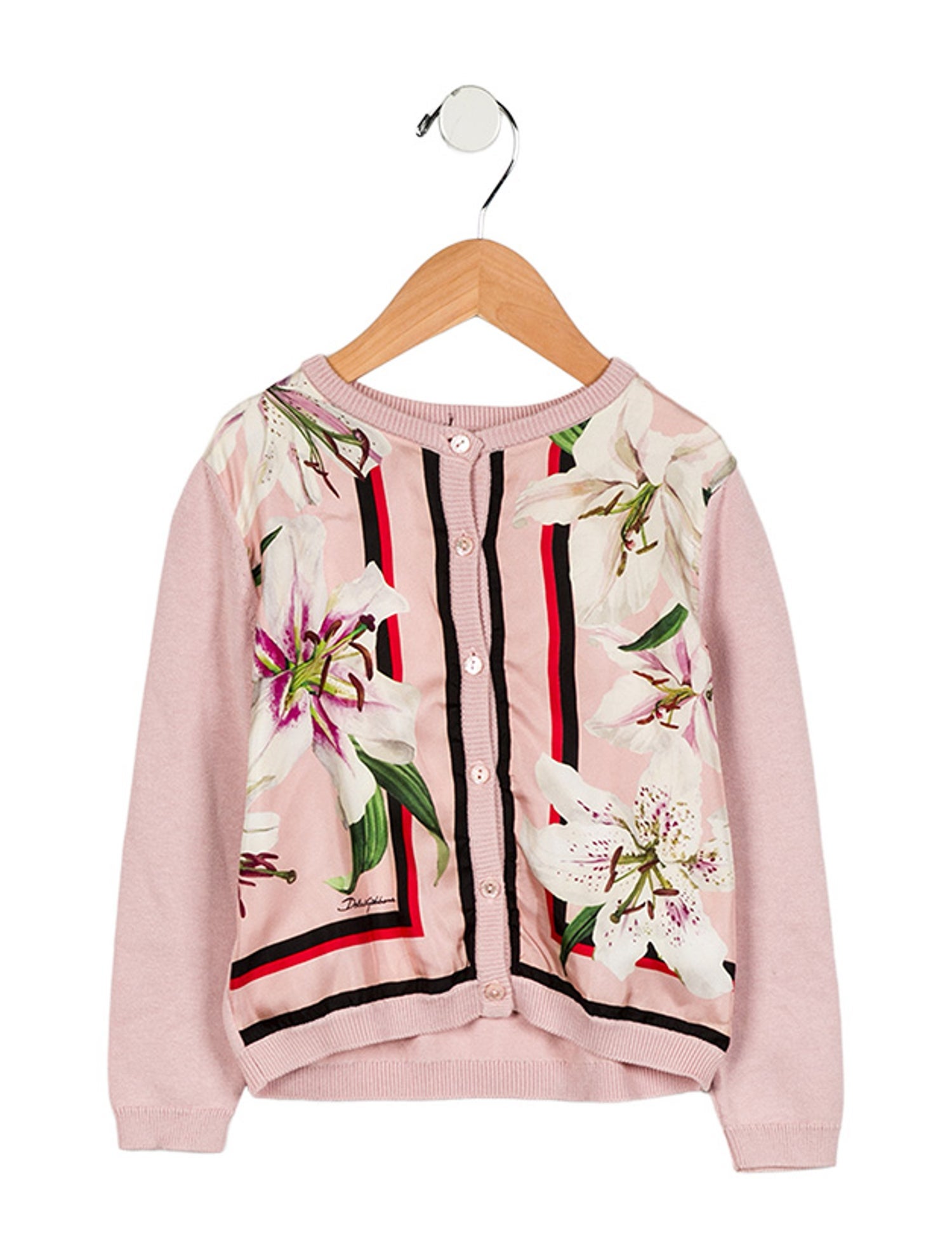 Dolce & Gabbana Girls' Floral Silk Cardigan