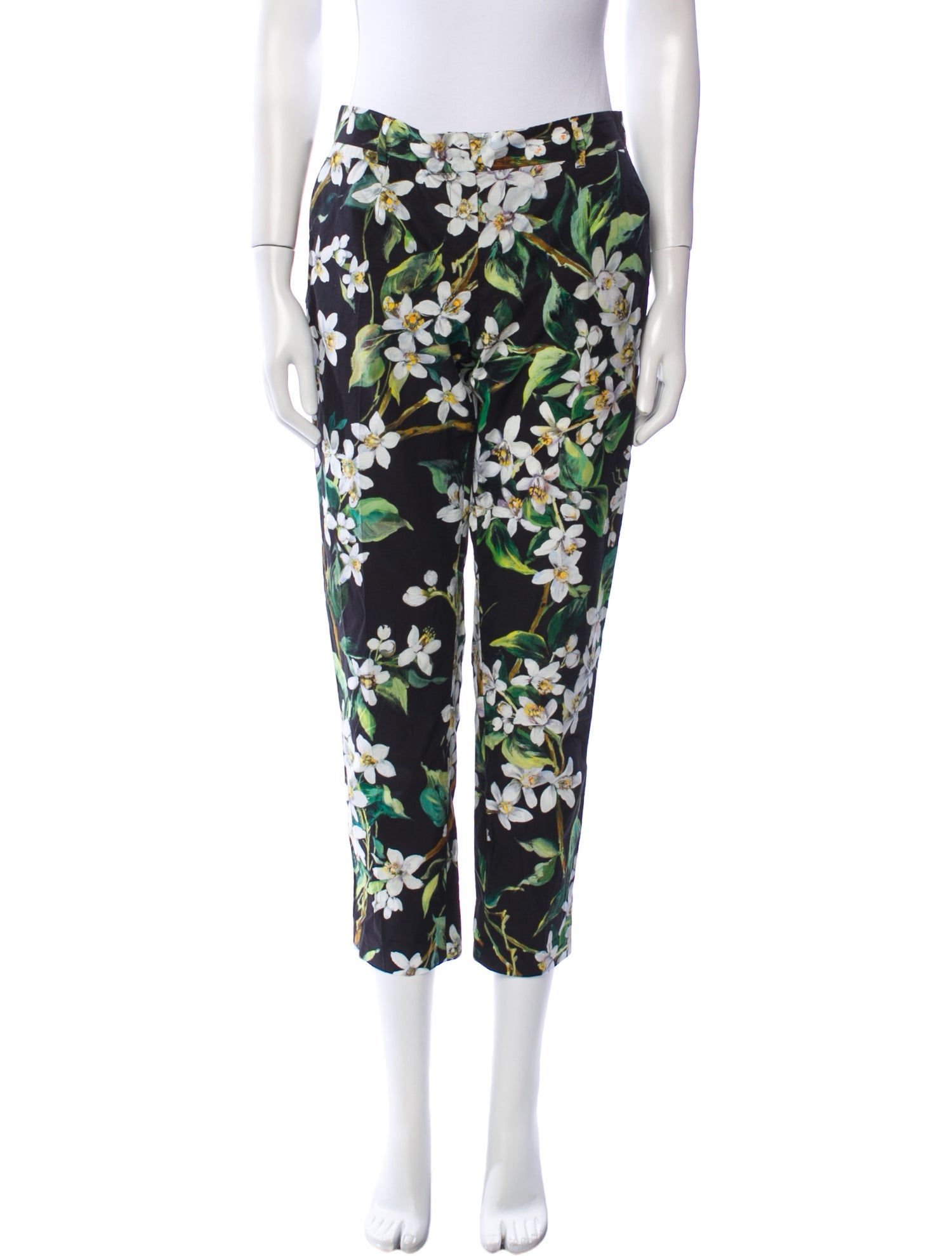 Dolce & Gabbana Floral Print Straight Leg Pants