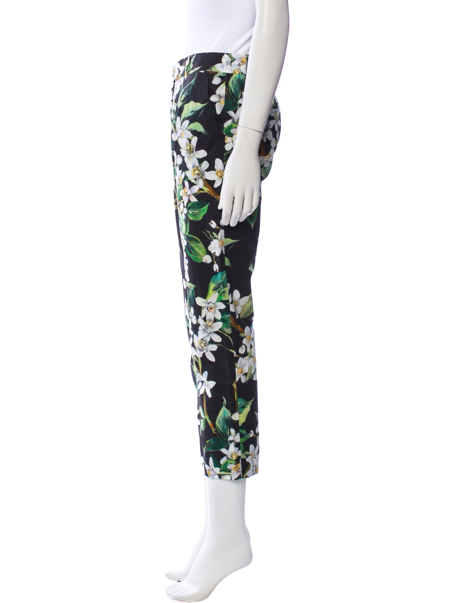 Dolce & Gabbana Floral Print Straight Leg Pants