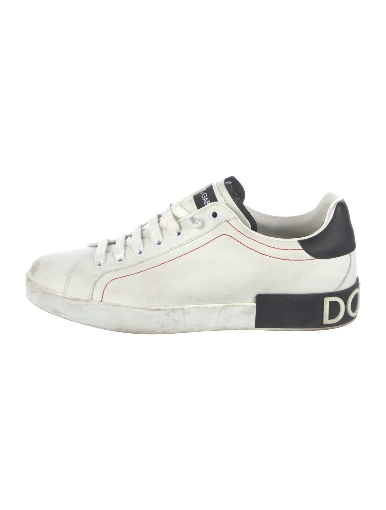 Dolce & Gabbana Leather Printed Sneakers