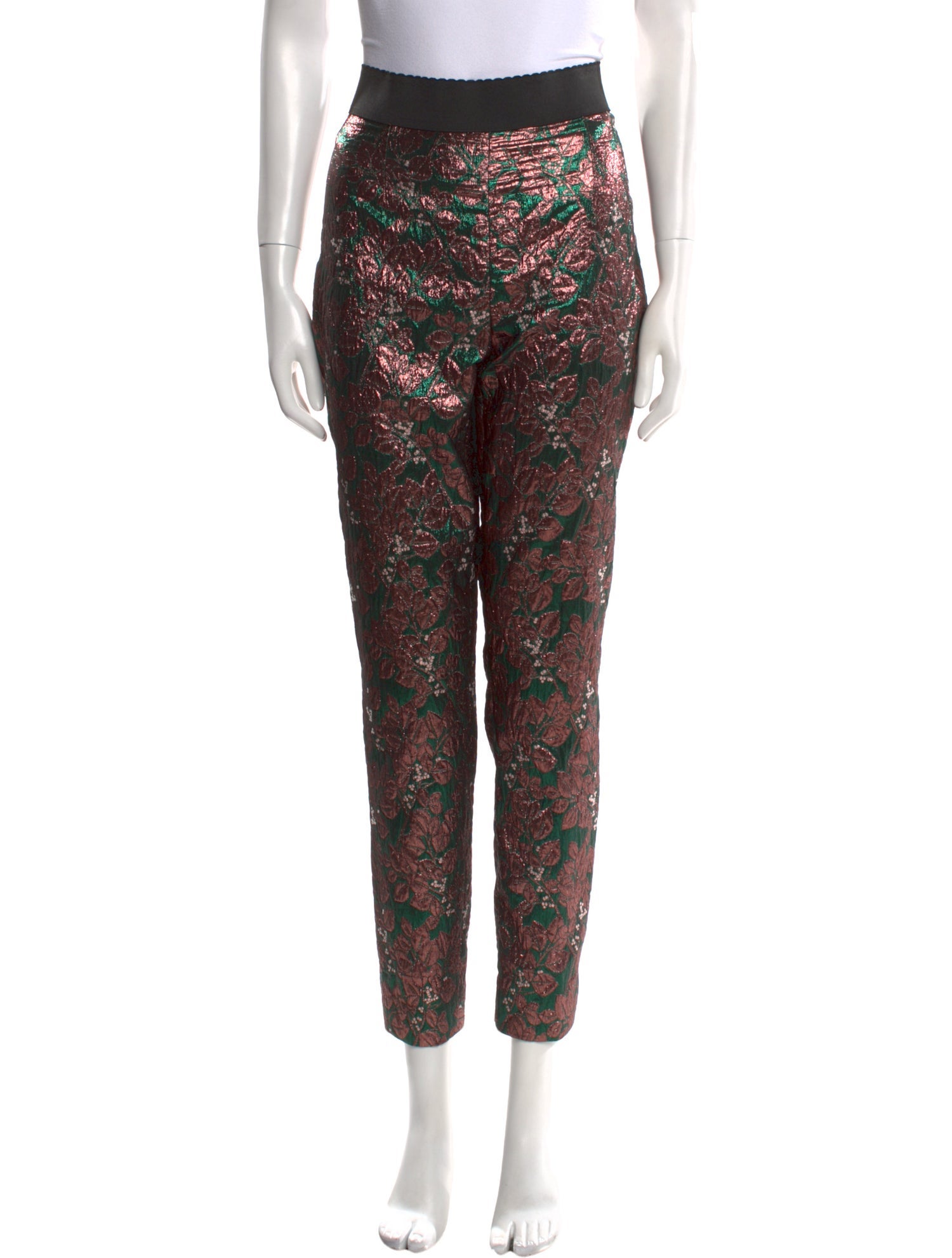 Dolce & Gabbana Floral Print Skinny Leg Pants