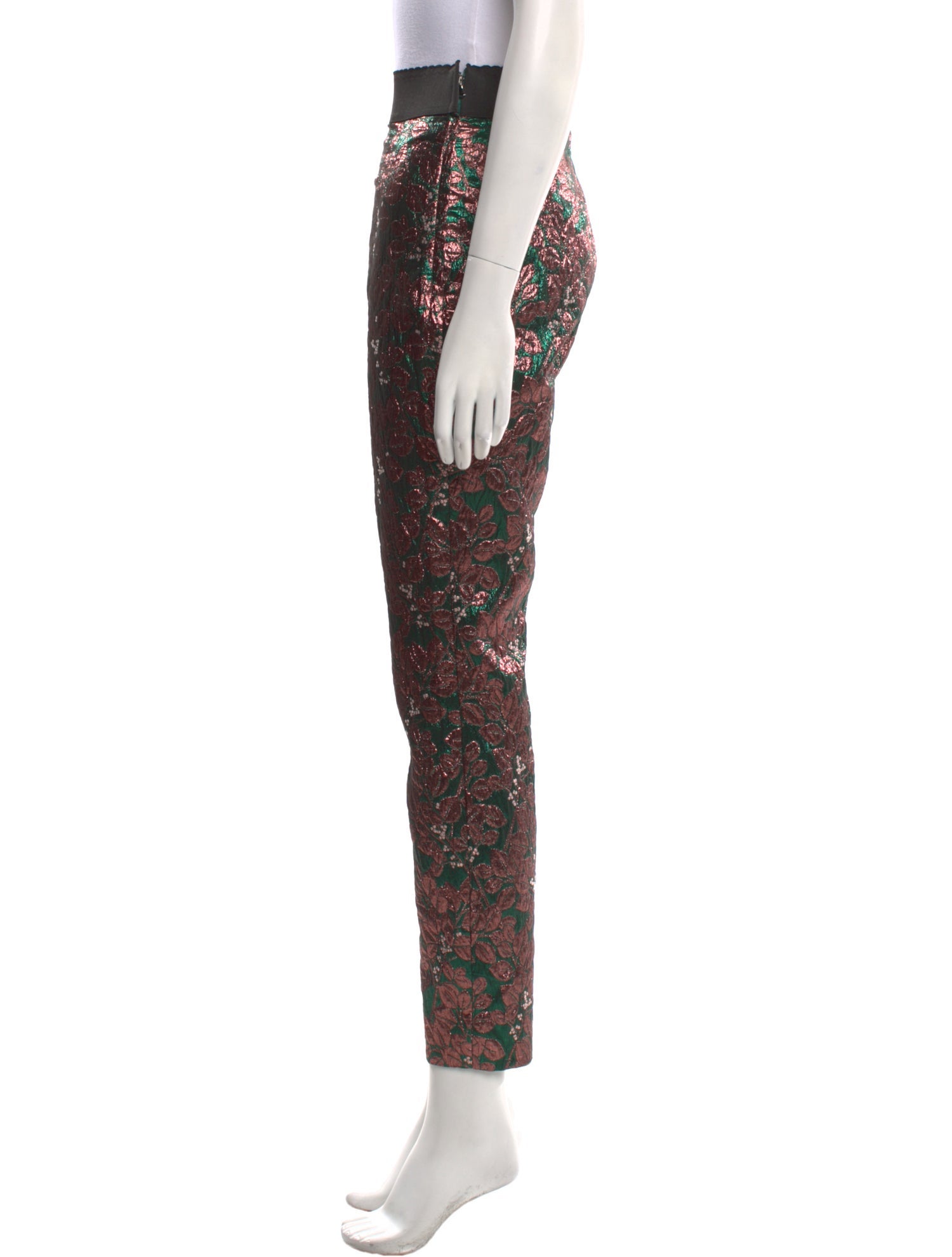 Dolce & Gabbana Floral Print Skinny Leg Pants