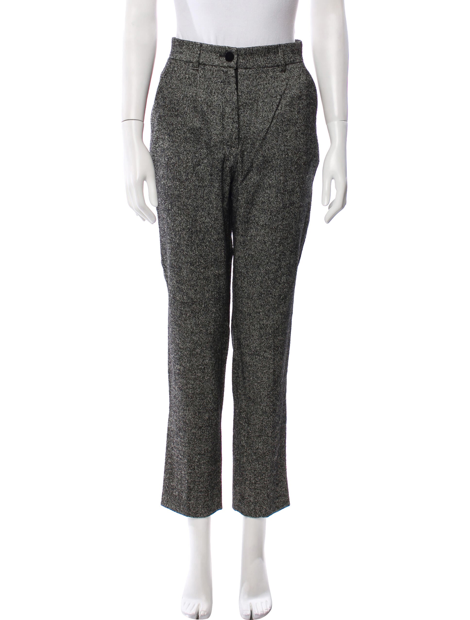 Dolce & Gabbana Virgin Wool Straight Leg Pants