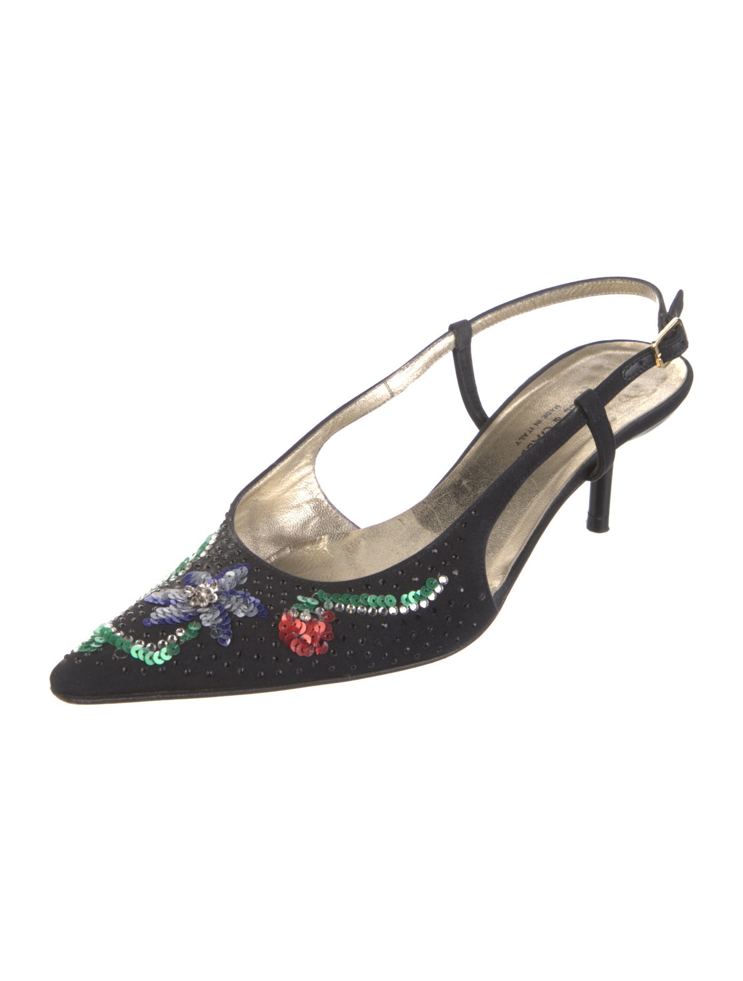 Dolce & Gabbana Crystal Embellishments Slingback Pumps