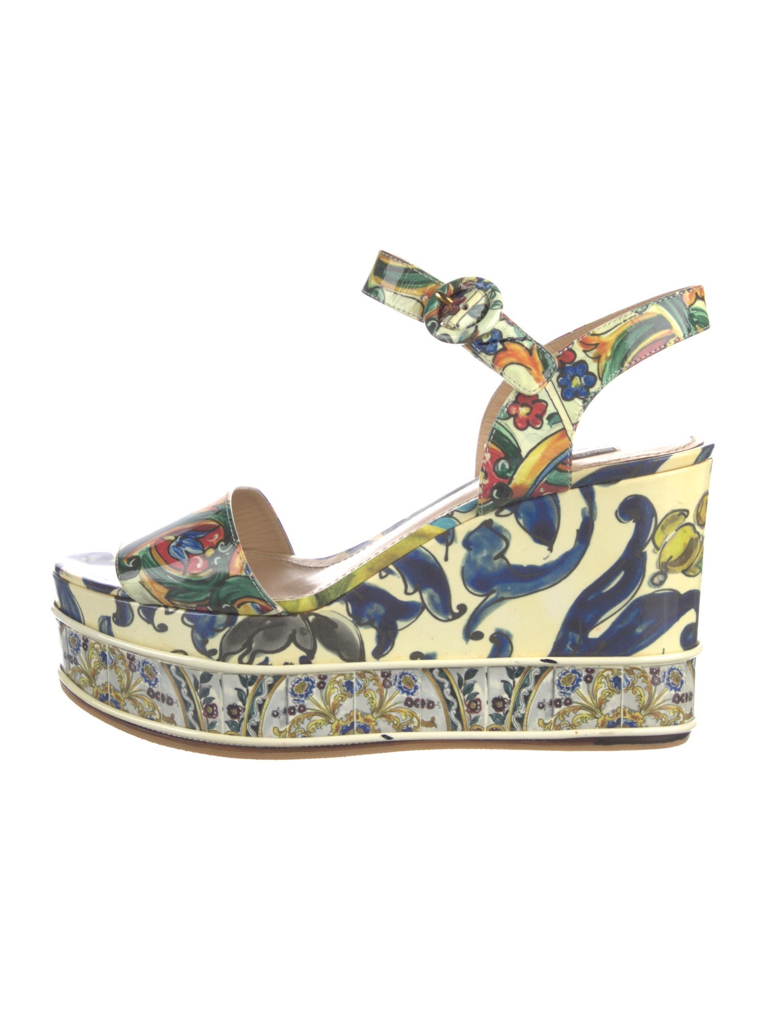 Dolce & Gabbana Majolica Print Sandals