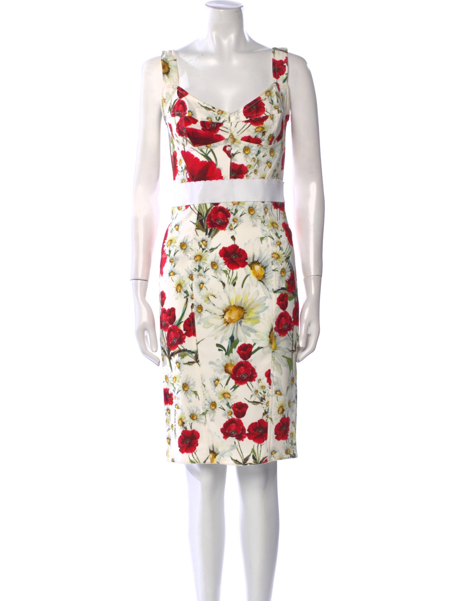 Dolce & Gabbana Floral Print Knee-Length Dress