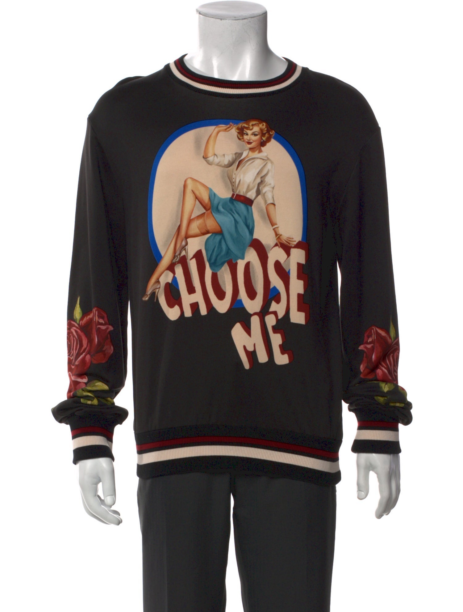 Dolce & Gabbana Graphic Print Crew Neck Pullover