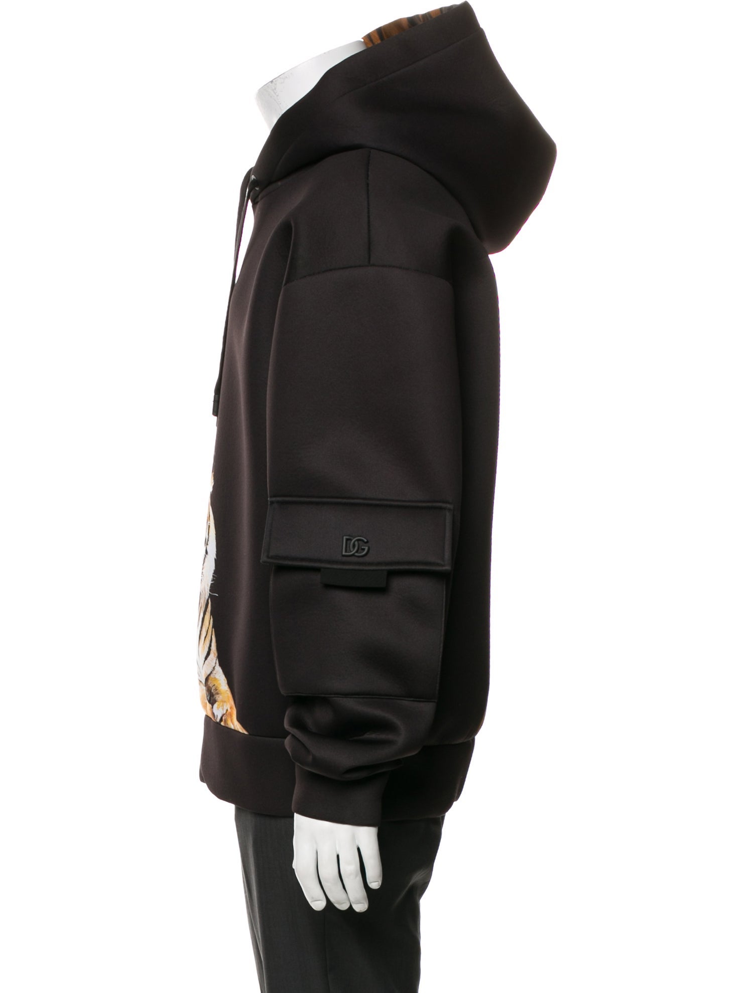 Dolce & Gabbana Graphic Print Mock Neck Hoodie