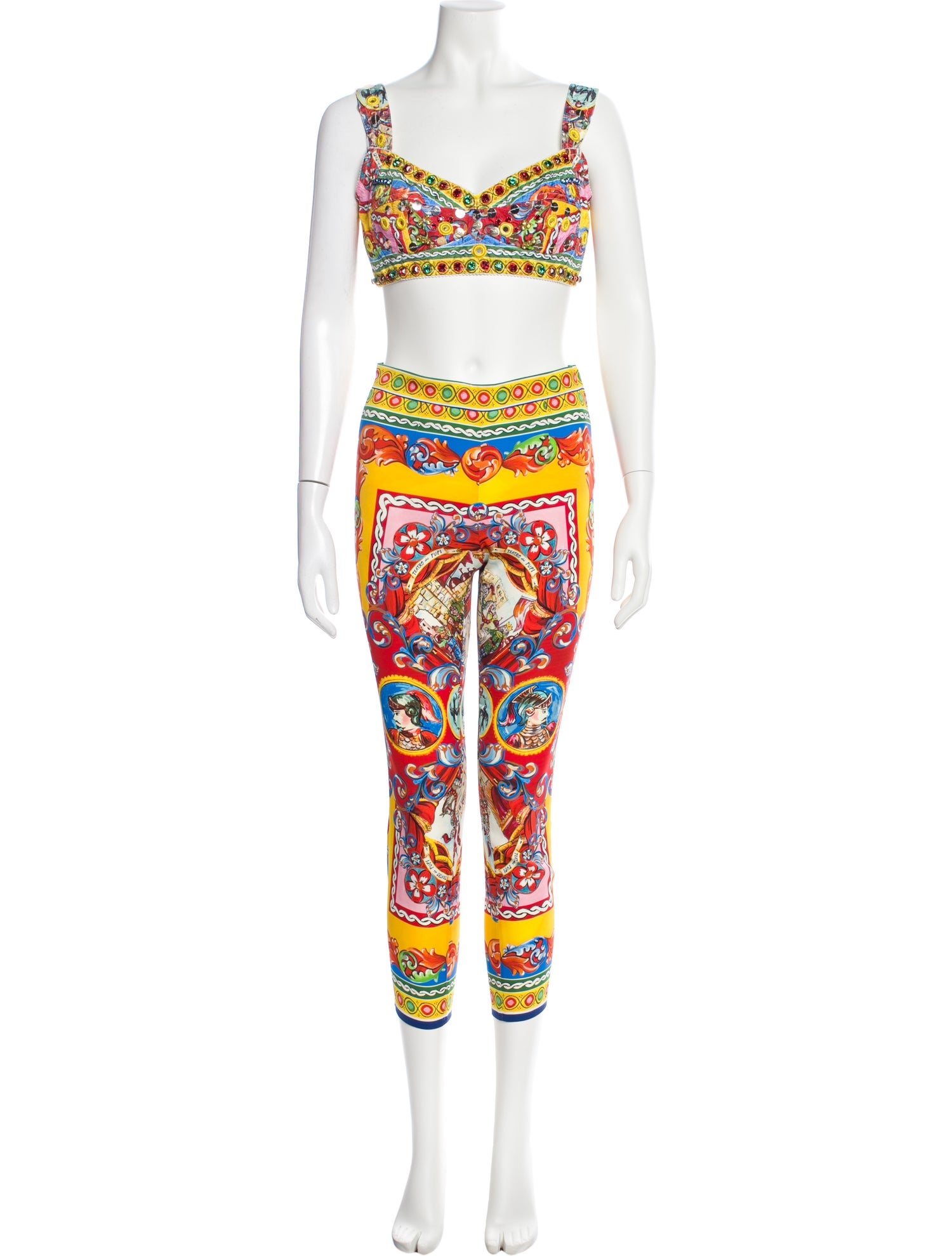 Dolce & Gabbana Silk Printed Pant Set